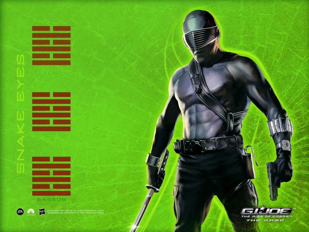 Gi Joe Rise Of Cobra Video Game Snake Eyes Character Artwork