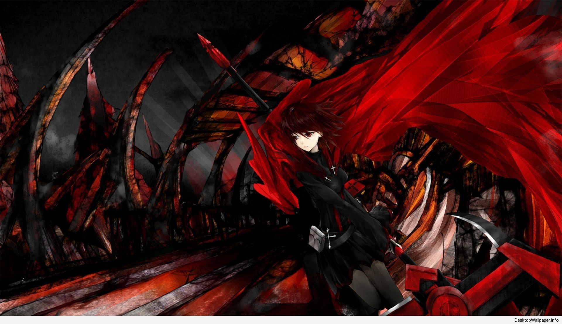 Red Anime Desktop Wallpapers - Wallpaper Cave