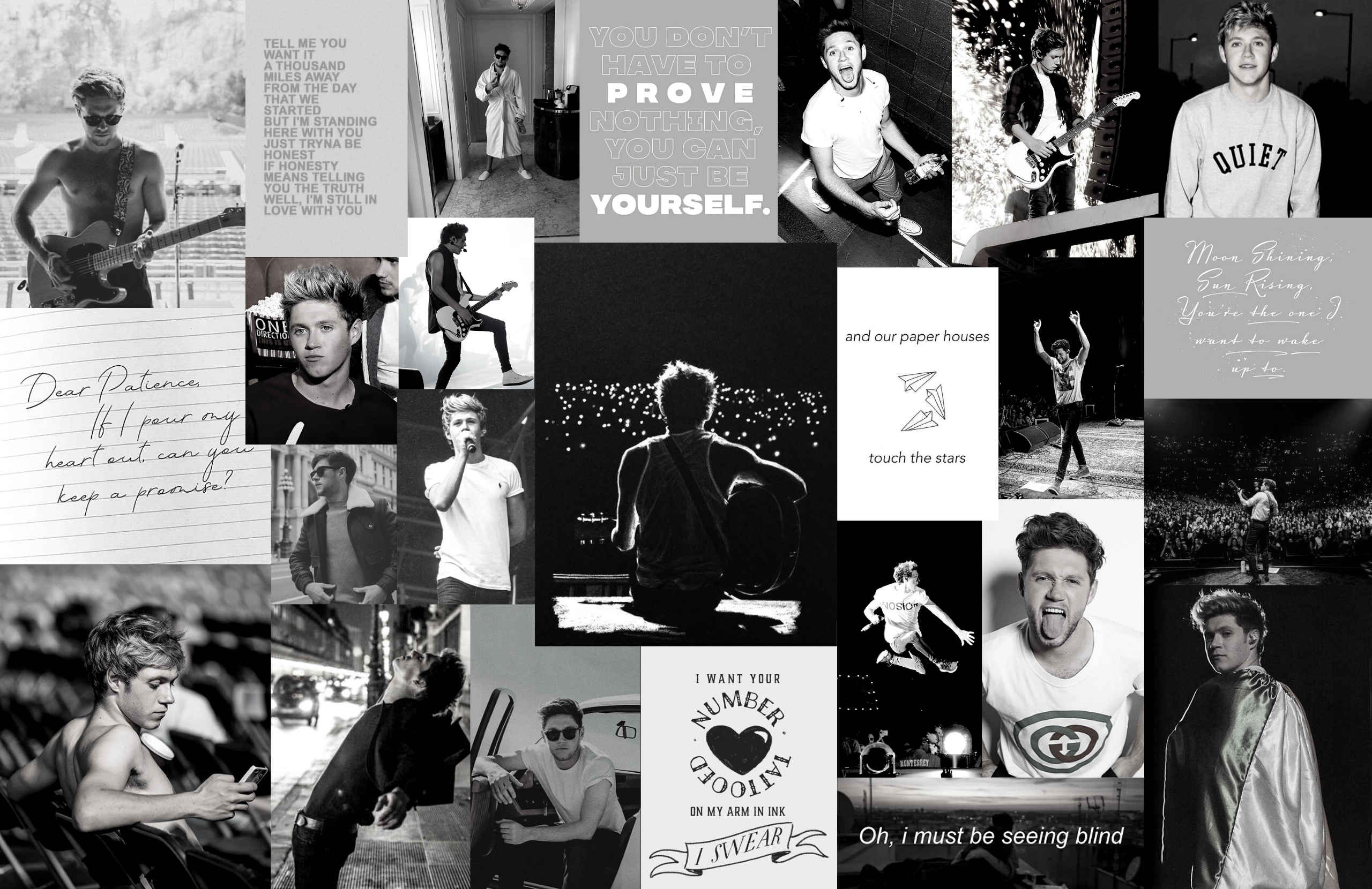 One Direction Collage Desktop Background