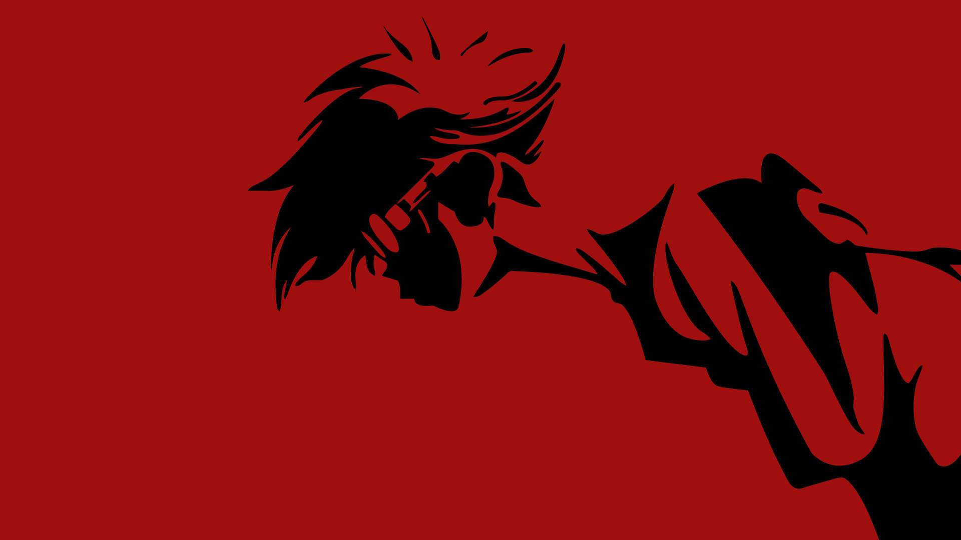 High Resolution Black And Red Anime Wallpaper