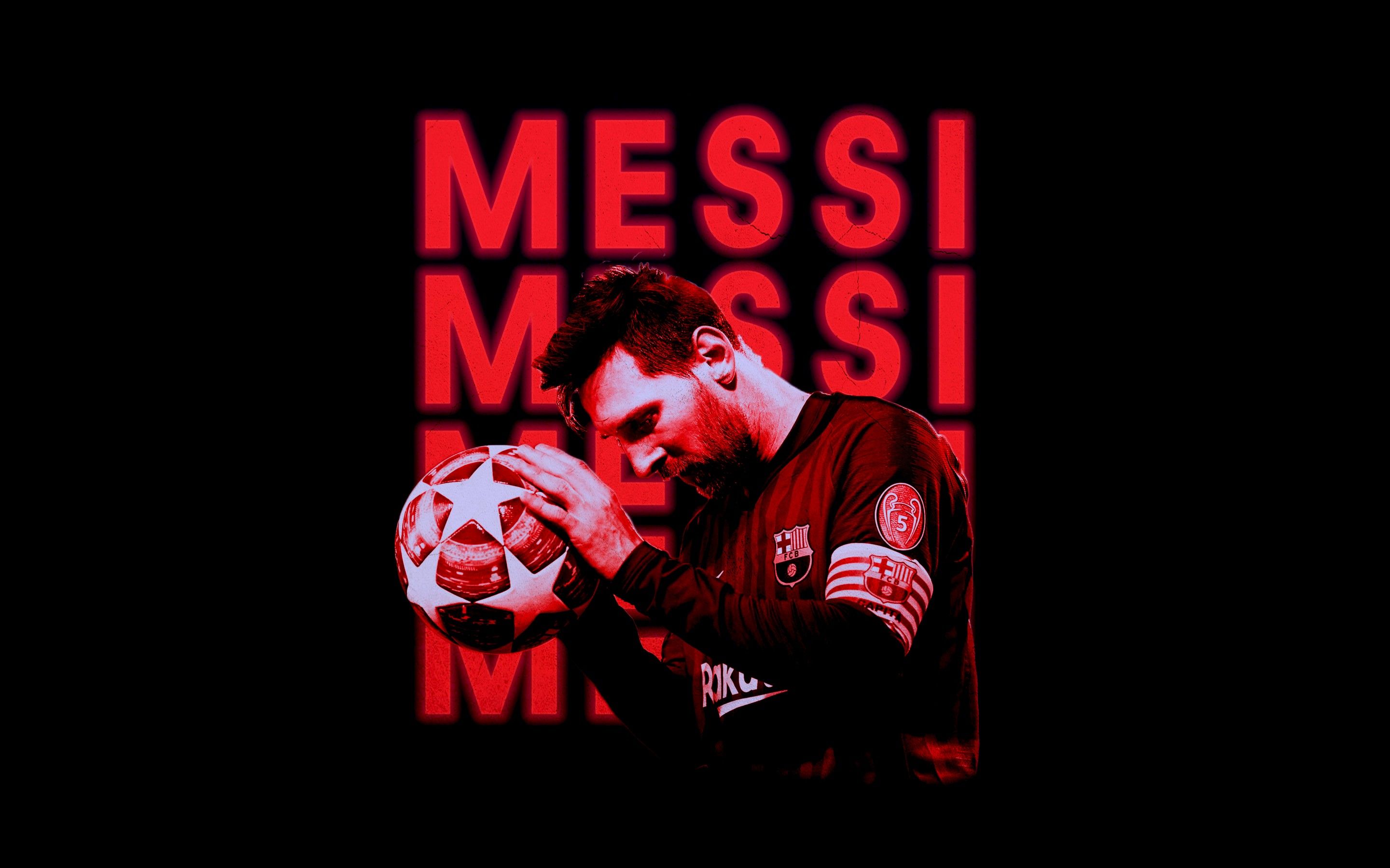 Lionel Messi 4K Wallpaper, Football Player, FC Barcelona, FCB, Argentina, 5K, 8K, Black Dark