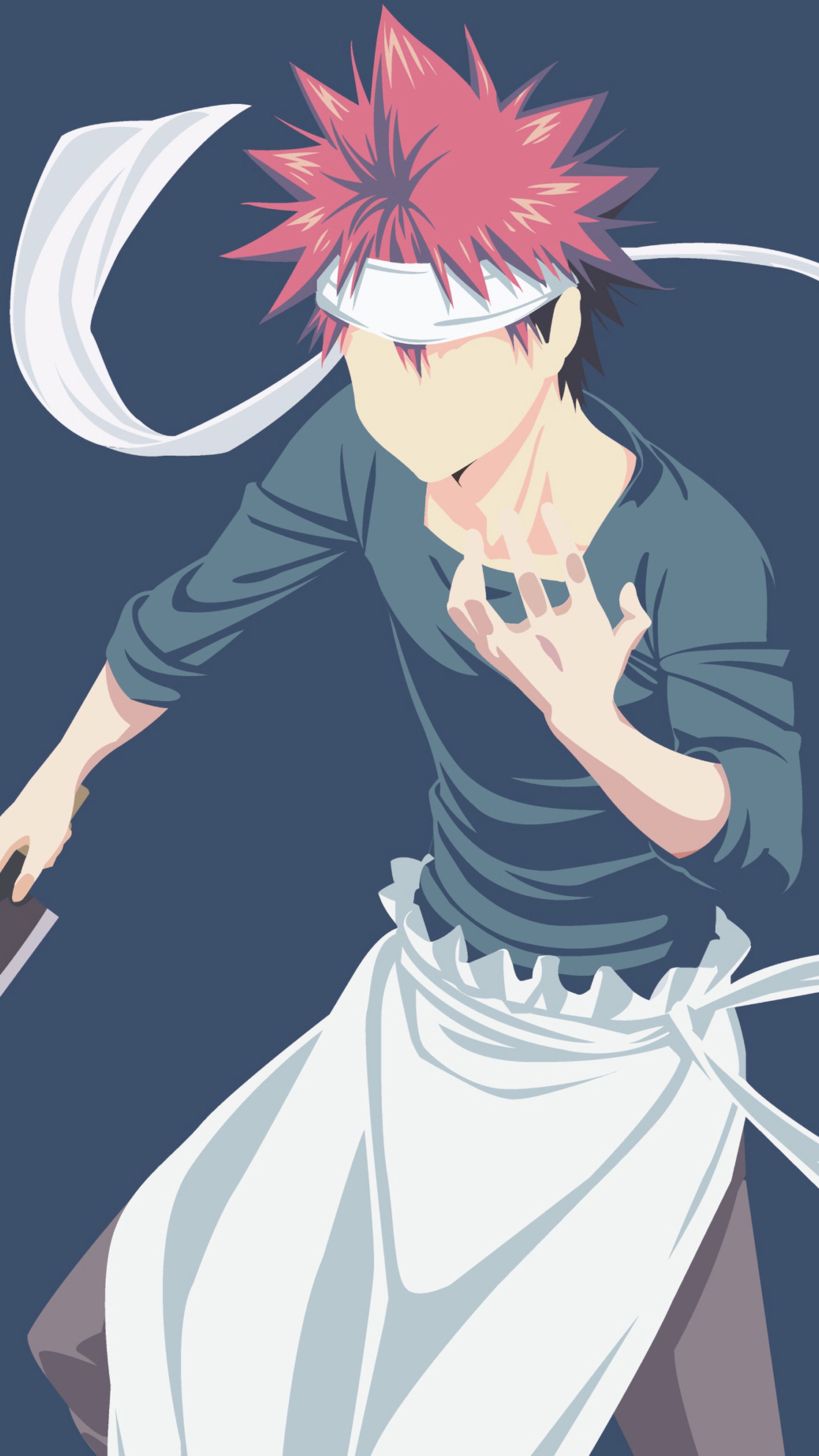 Food Wars, Soma Yukihira, Anime, Minimalist phone HD Wallpaper, Image, Background, Photo and Picture
