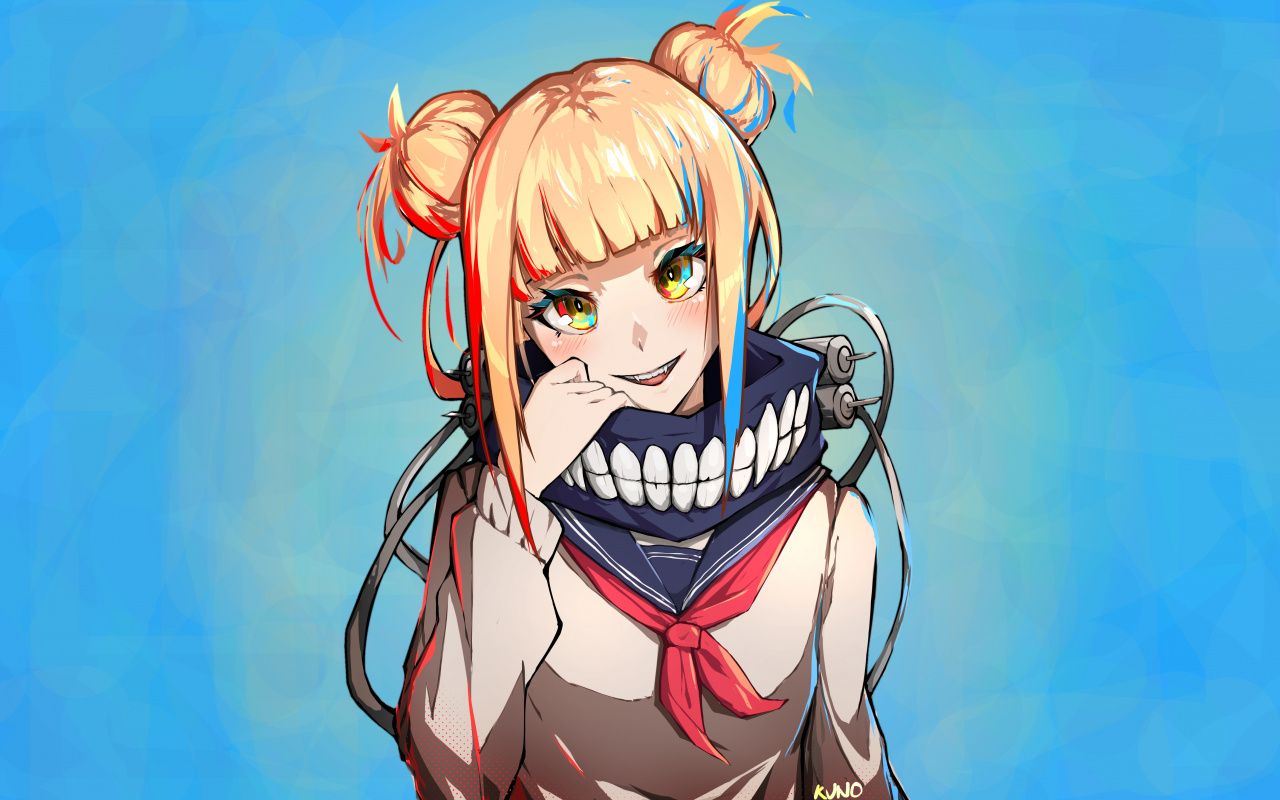 Download Artwork, Himiko Toga, Boku no Hero Academia, anime girl wallpaper, 1280x800, Full HD, HDTV, FHD, 1080p, Widescreen