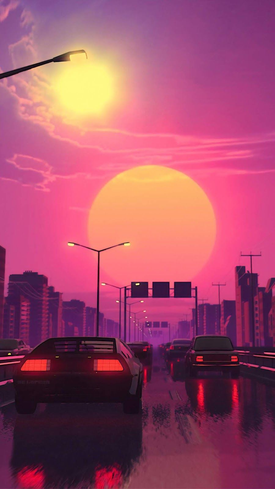 Retro Sunset [1920x1080]  Vaporwave wallpaper, Computer wallpaper