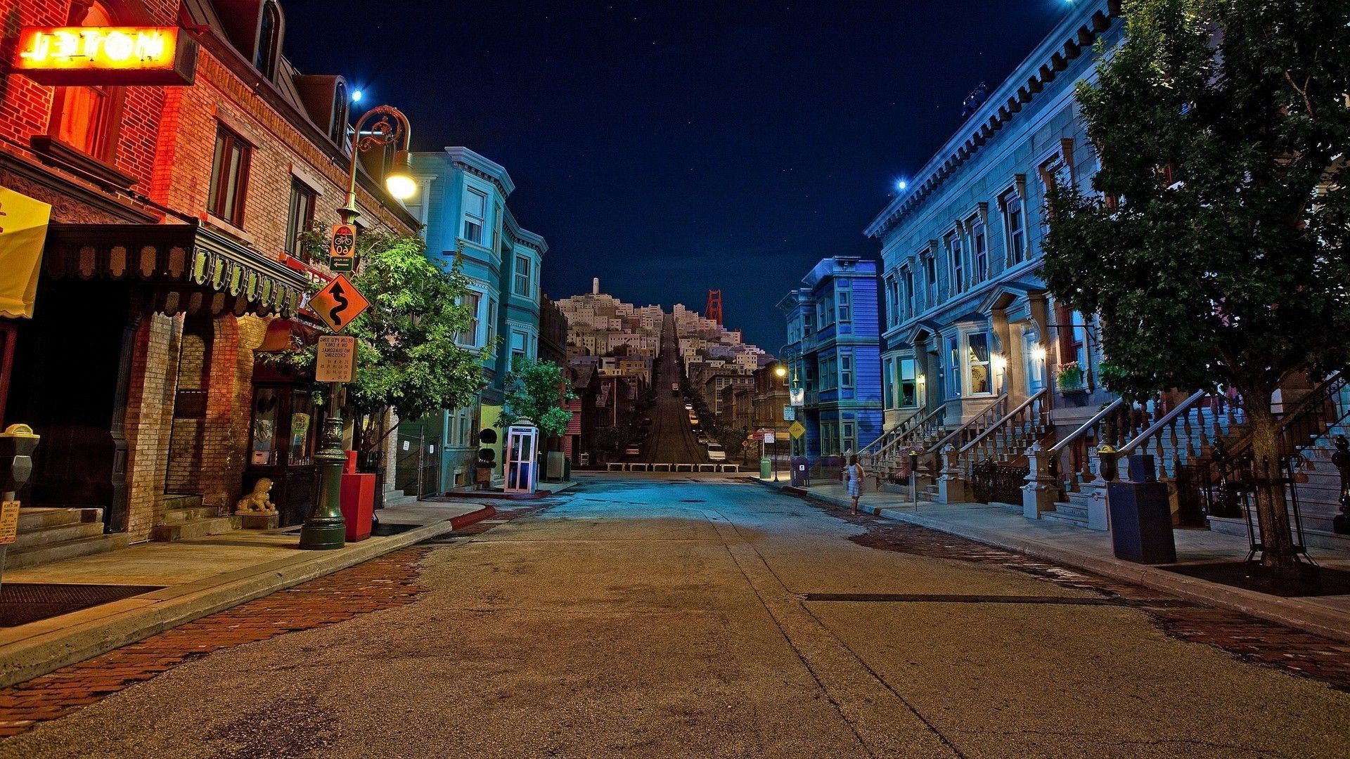 Pictureque street of a small town