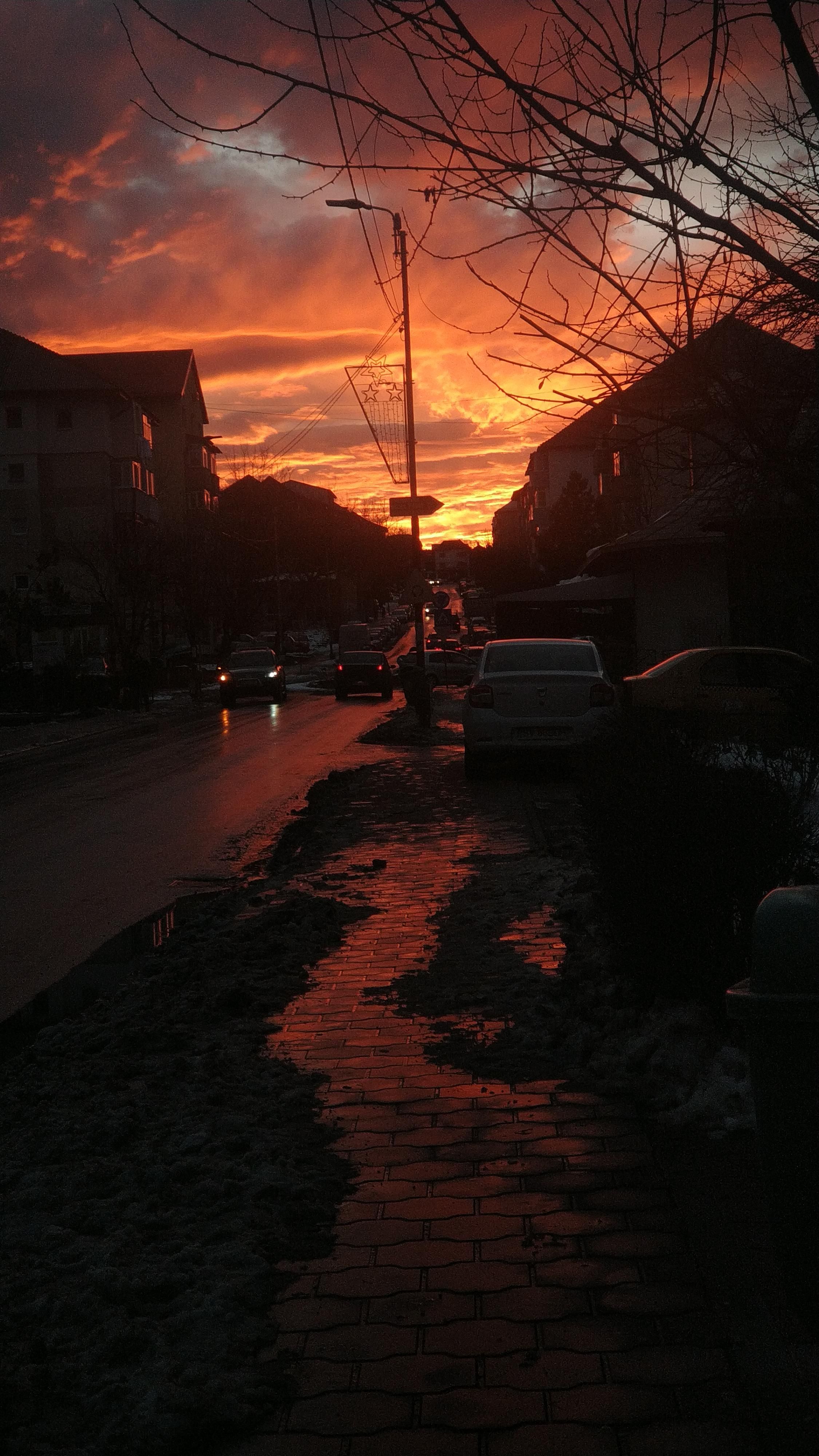The sky in my small town yesterday before the new year. Sky aesthetic, Sunrise wallpaper, Scenery