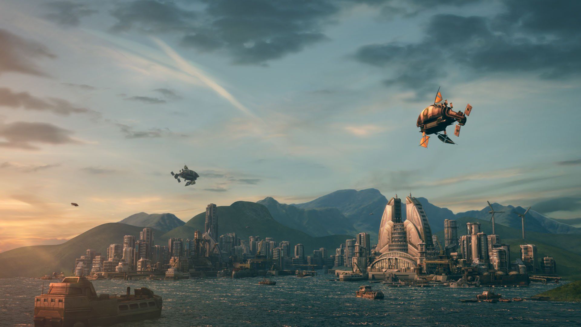 anno, 2070, Building, Game, Strategy, Sci fi, City, Cities, Design Wallpaper HD / Desktop and Mobile Background