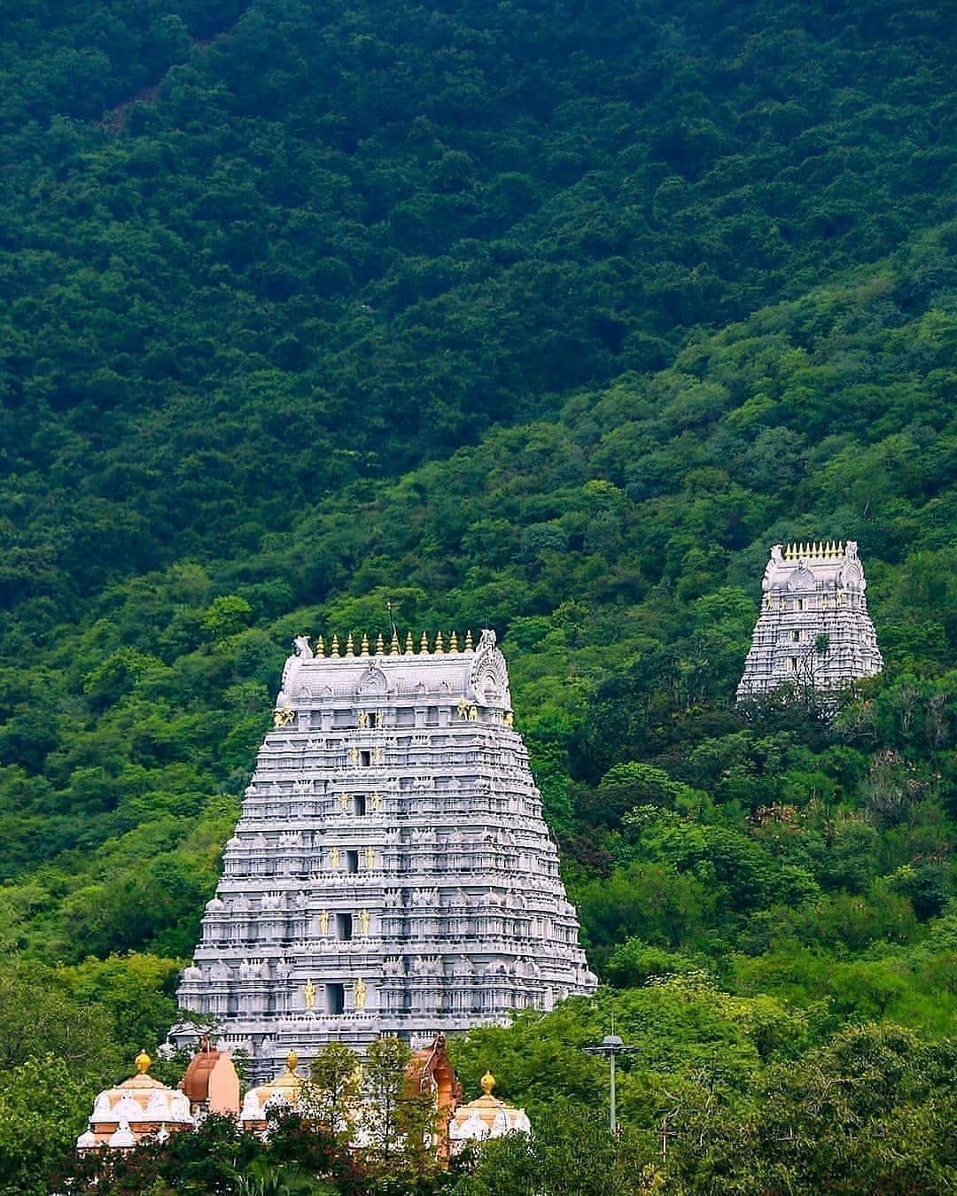 Gopuram on the foot way to Tirumala. .. Follow. Double tap. #Tirumala #t. India landscape, Temple photography, Ancient indian architecture