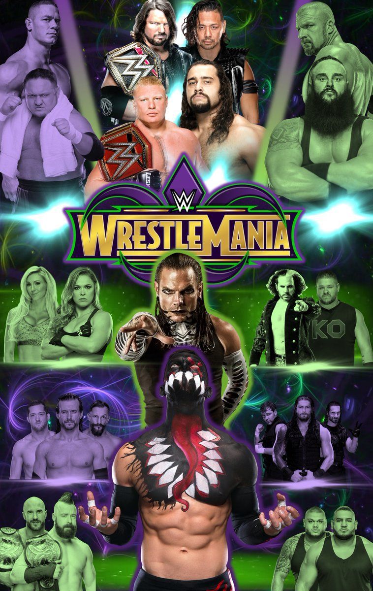 WWE WrestleMania 34 Fantasy Booking Poster. Wwe wrestlemania Wwf superstars, Wwe ppv