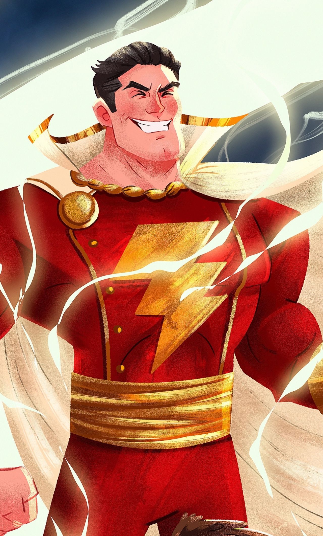 Download 1280x2120 wallpaper shazam!, superhero, lightning, art, iphone 6 plus, 1280x2120 HD image, background, 19790