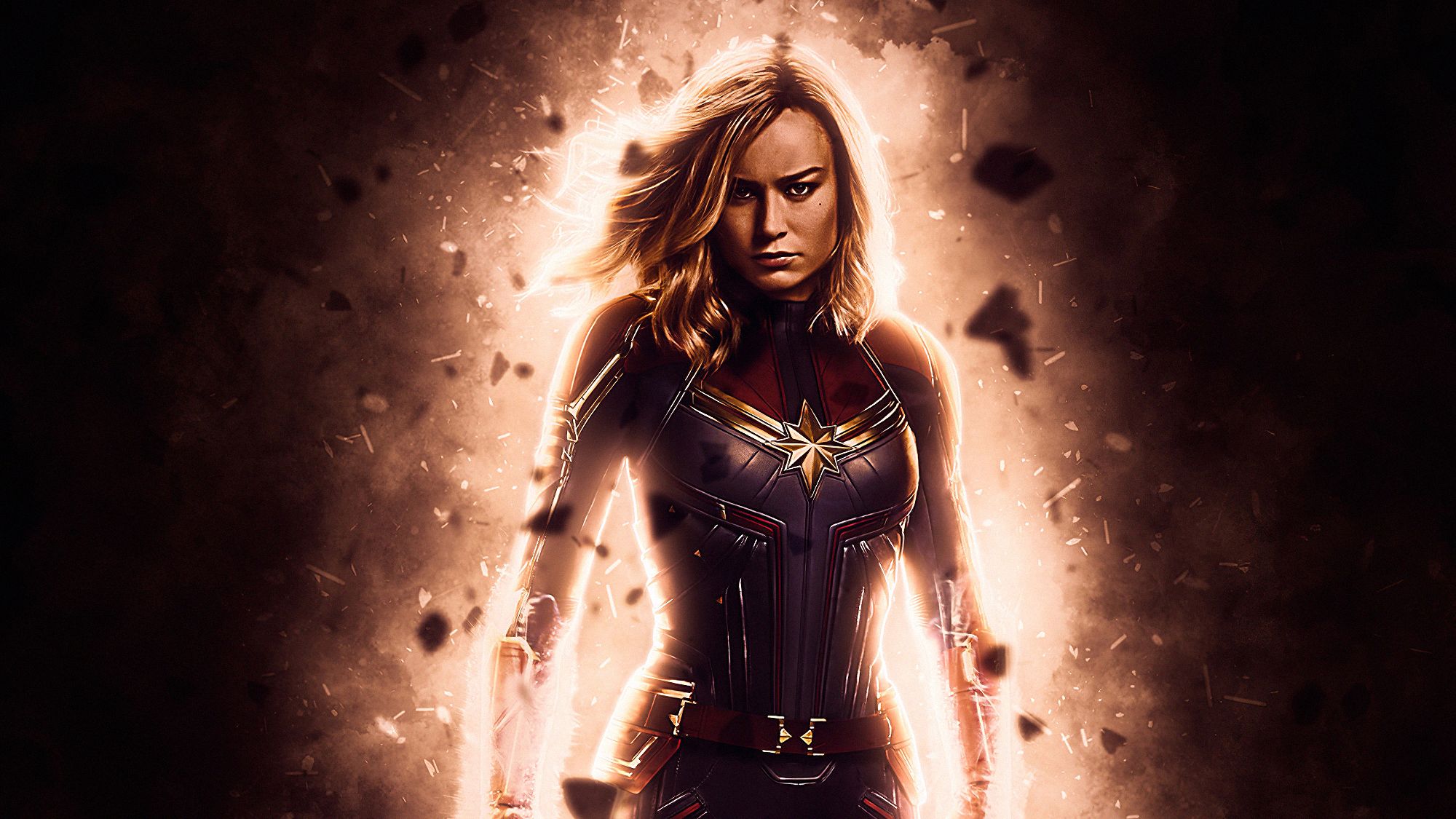 Captain Marvel Fire, HD Superheroes, 4k Wallpaper, Image, Background, Photo and Picture