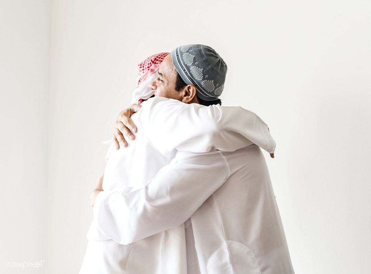 Download premium image of Muslim men hugging each other 425640. Muslim men, Man hug, Muslim
