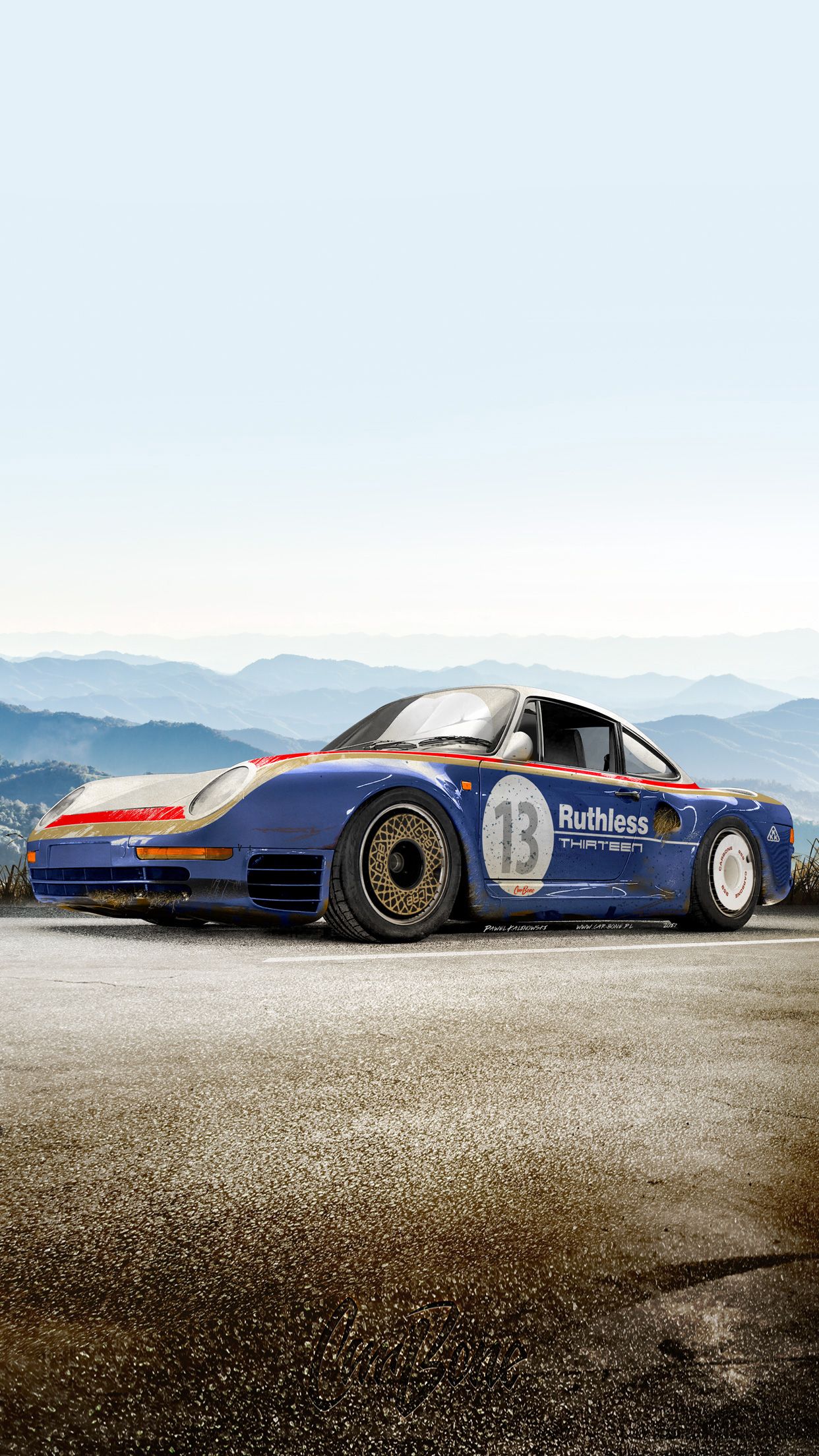 Porsche 959 poster, vertical