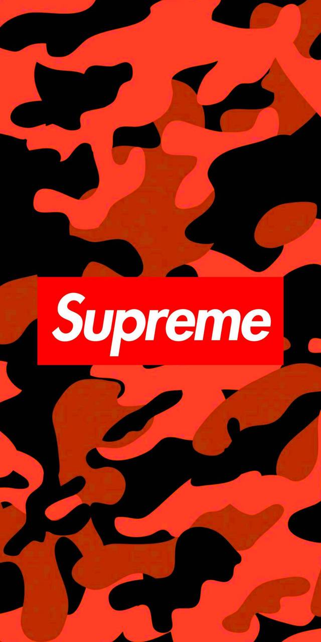 Red Supreme camo wallpaper