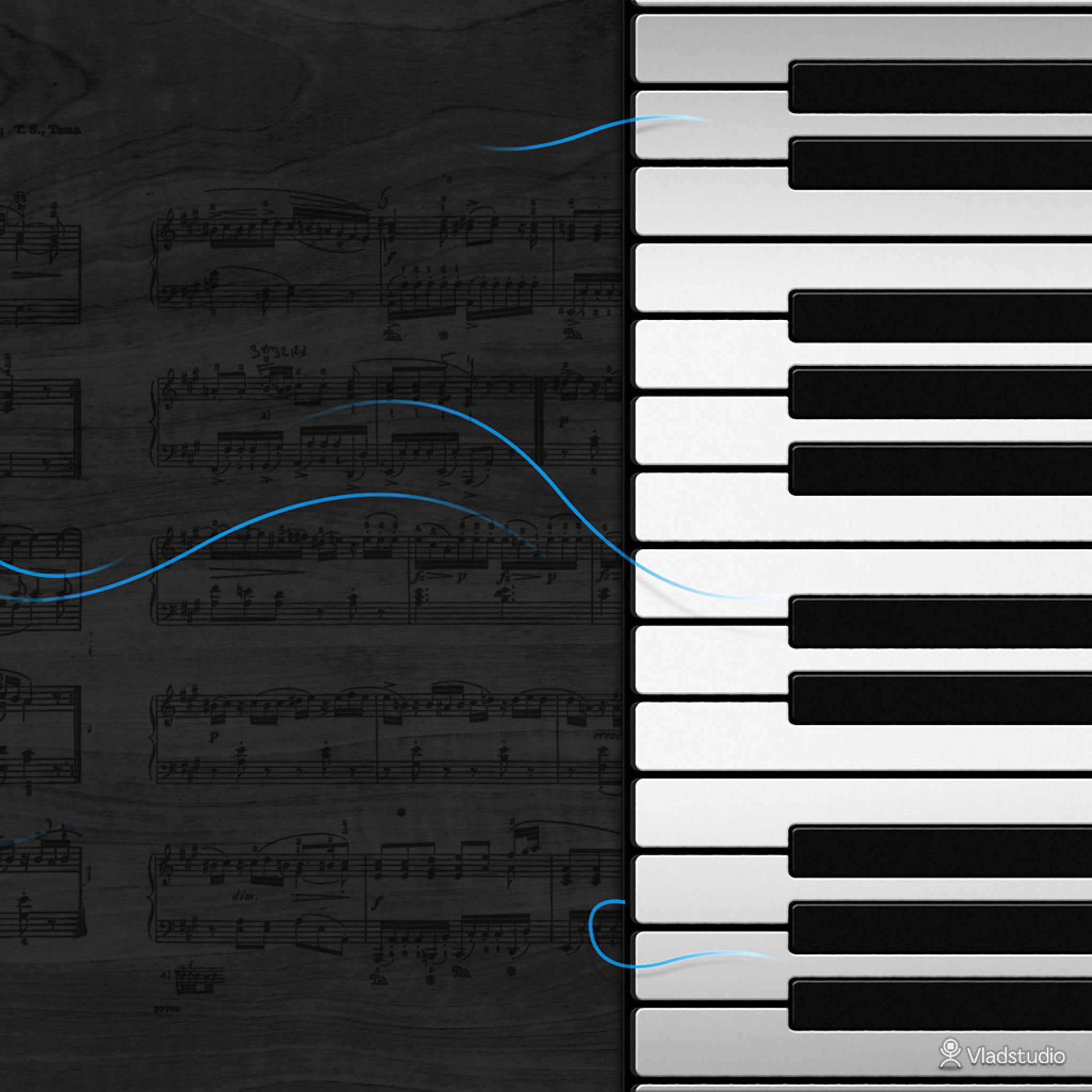 Vector Piano Keyboard iPhone HD Wallpaper Free