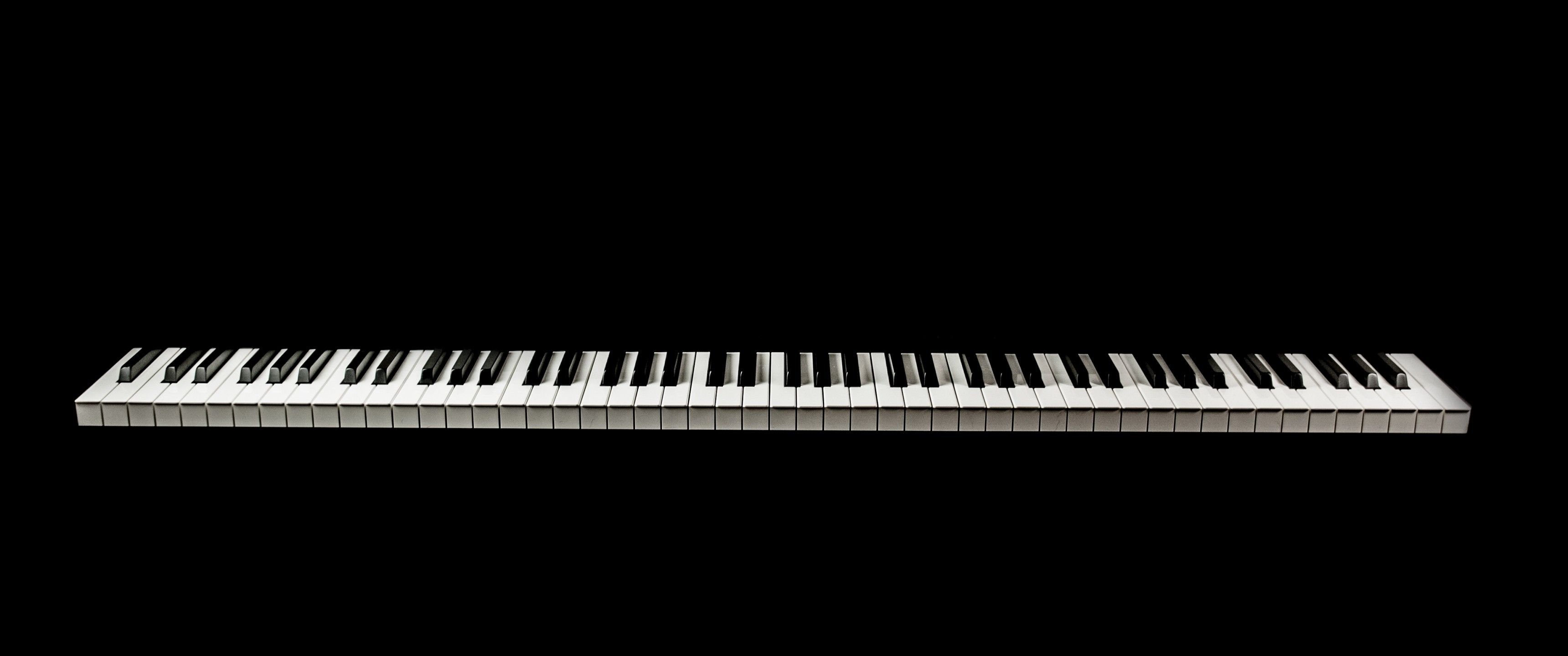 Download 3440x1440 Piano Keyboard, Music, Simple Wallpaper