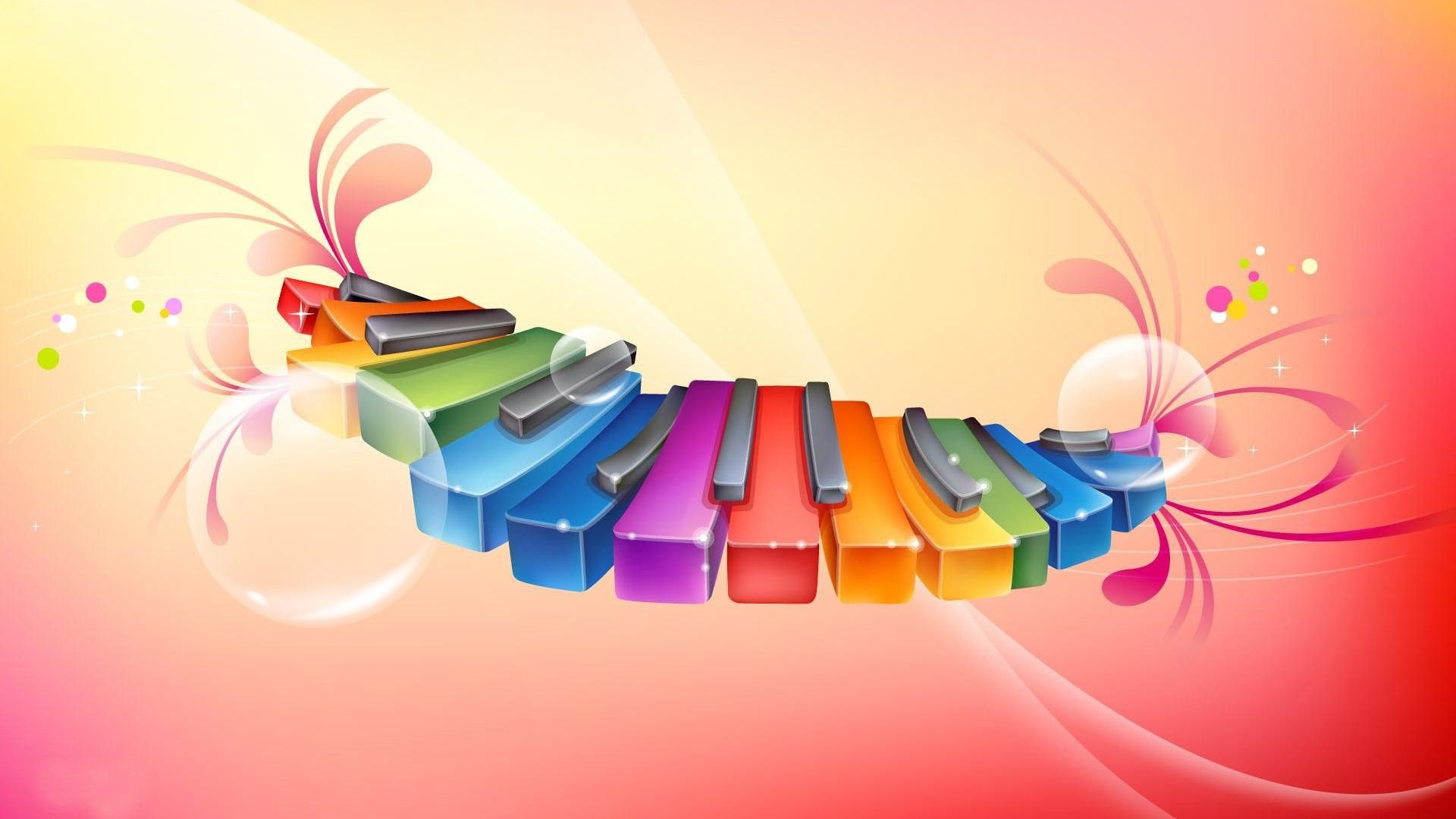 3D Musical Piano Keys Full HD Wallpaper Keyboard Wallpaper & Background Download