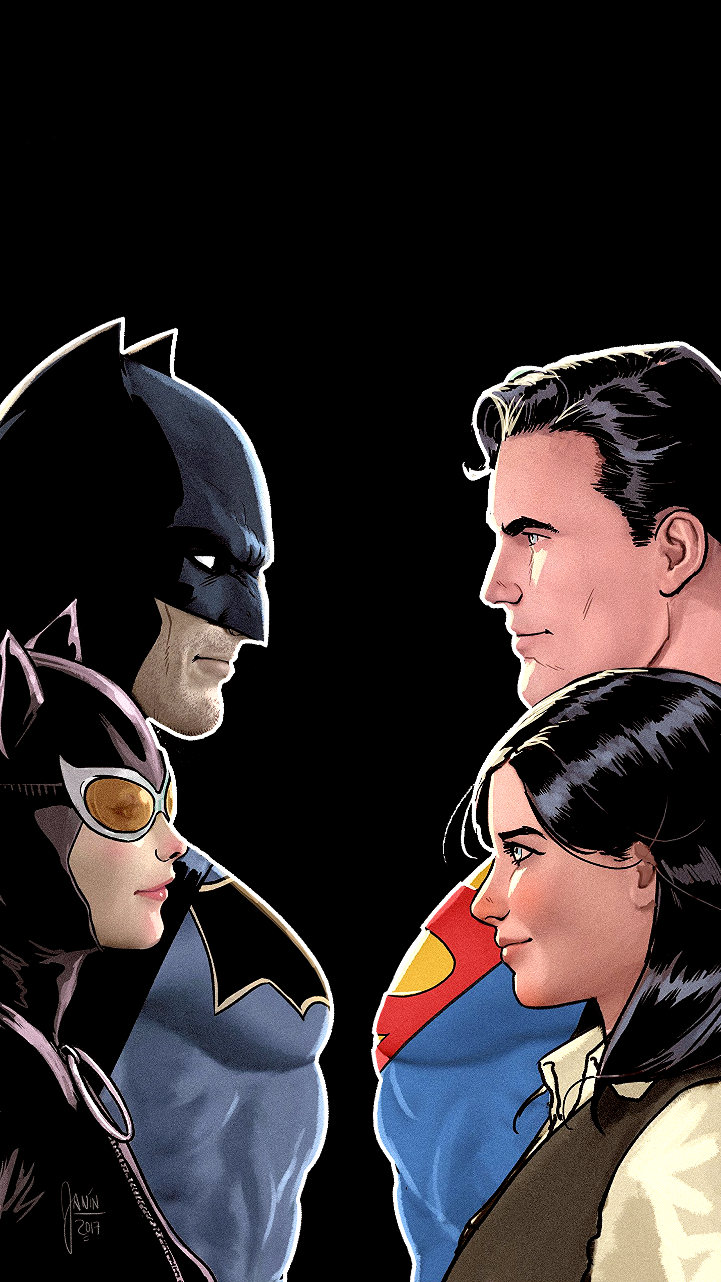 Batman Catwoman Superman Lois Lane