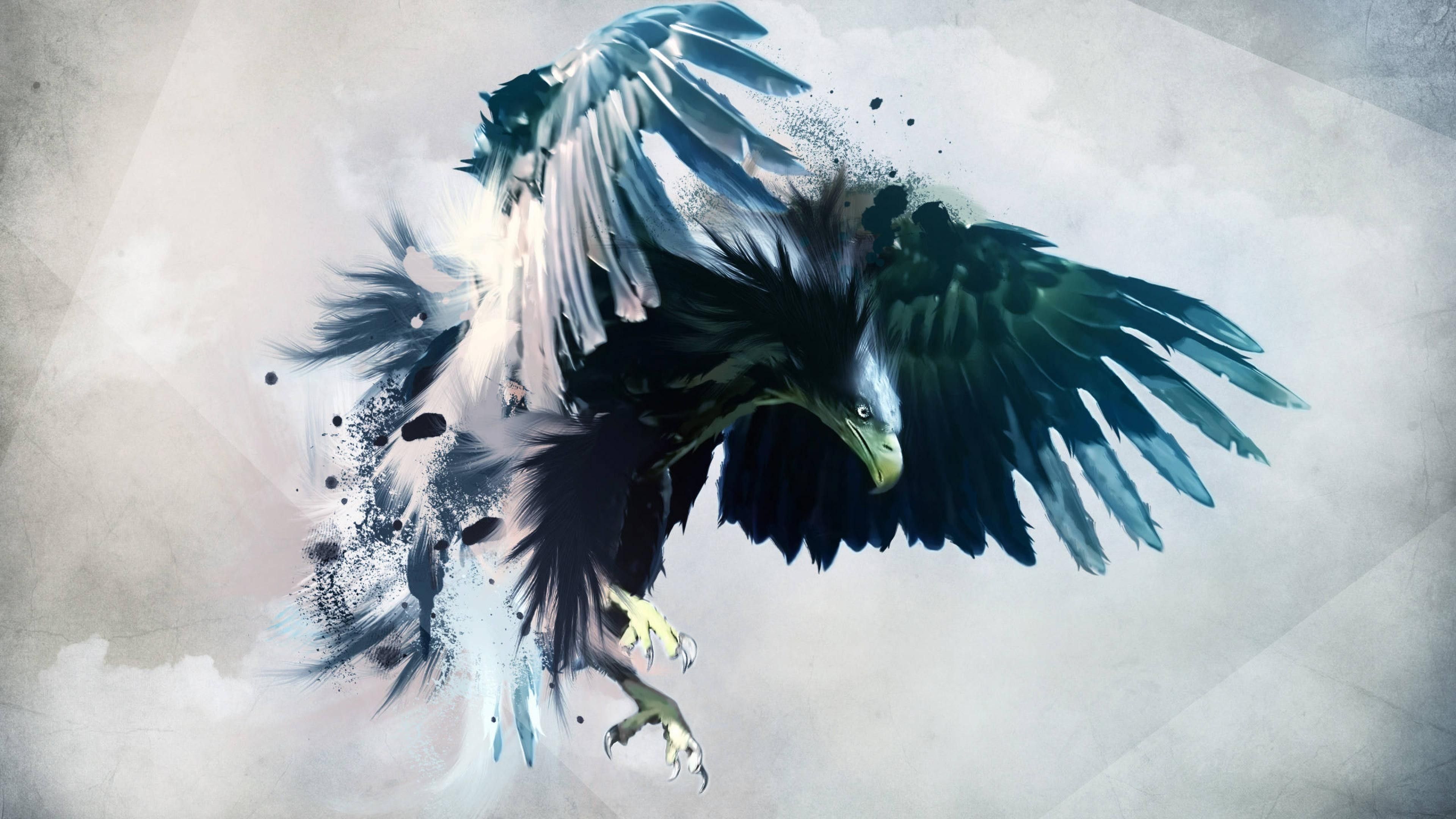 Wallpaper eagle, flight, draft, Art