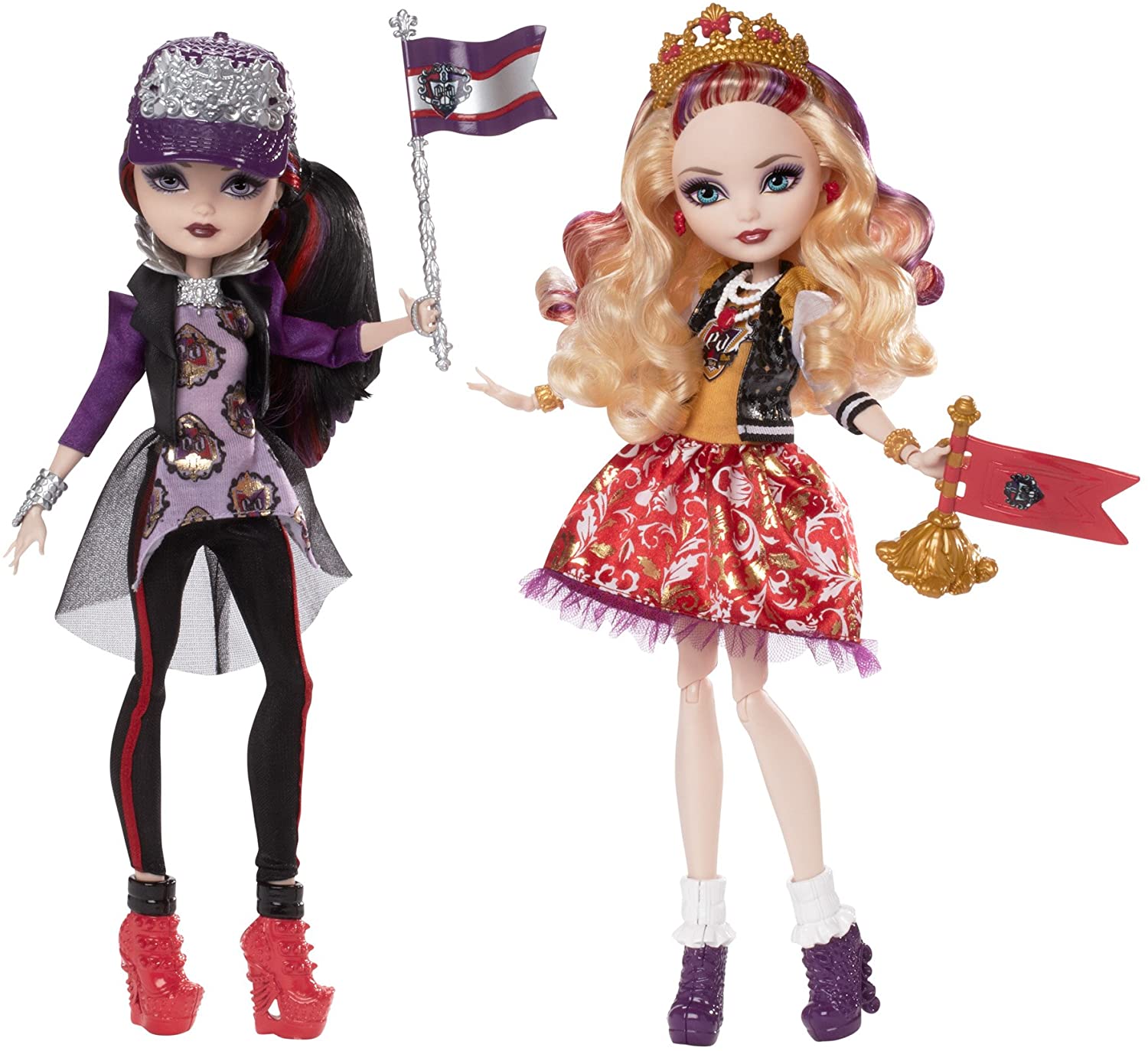 Ever After High School Spirit Apple White And Raven Queen Doll (2 Pack): Toys & Games