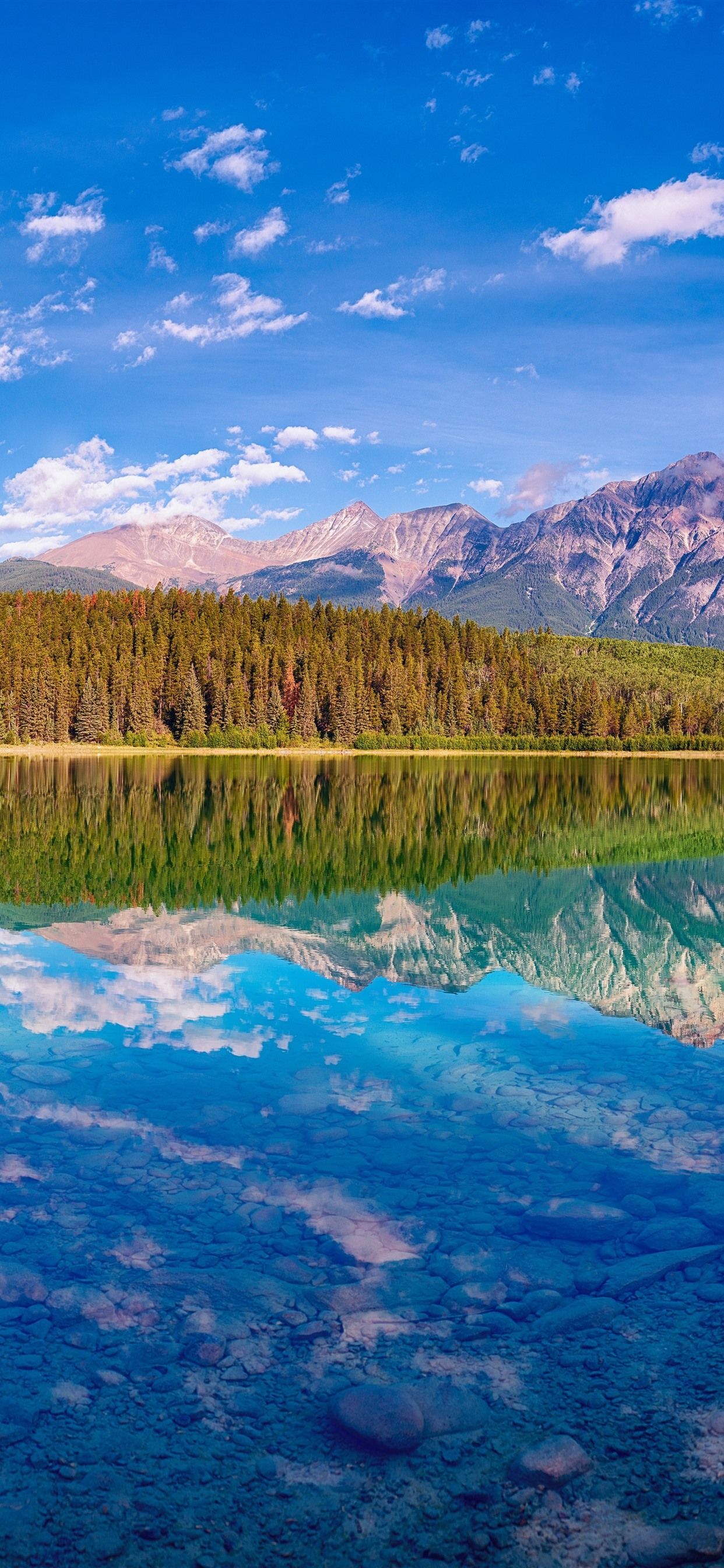 Beautiful Nature Landscape, Lake, Mountains, Trees, Water Reflection, Canada 1242x2688 IPhone 11 Pro XS Max Wallpaper, Background, Picture, Image