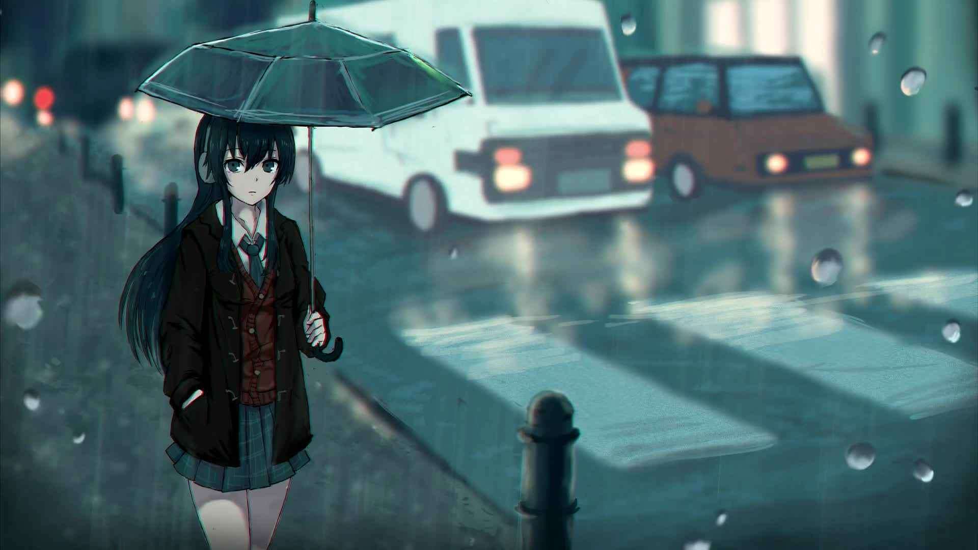 Rain Aesthetic Anime Wallpapers Wallpaper Cave