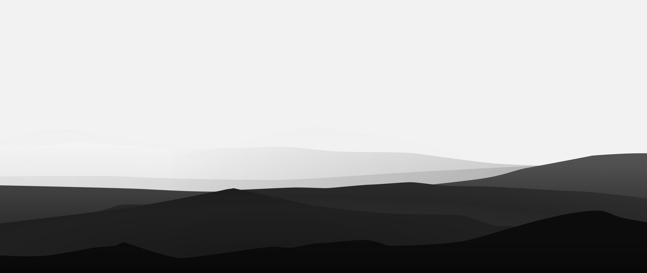 Minimalist Mountains Black And White 2560x1080 Resolution HD 4k Wallpaper, Image, Background, Photo and Picture