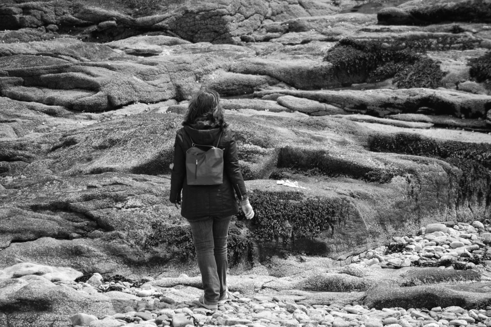 Girl Person Outdoors Black And White Rocks Travel Adult Park Wallpaper.com. Best High Quality Wallpaper