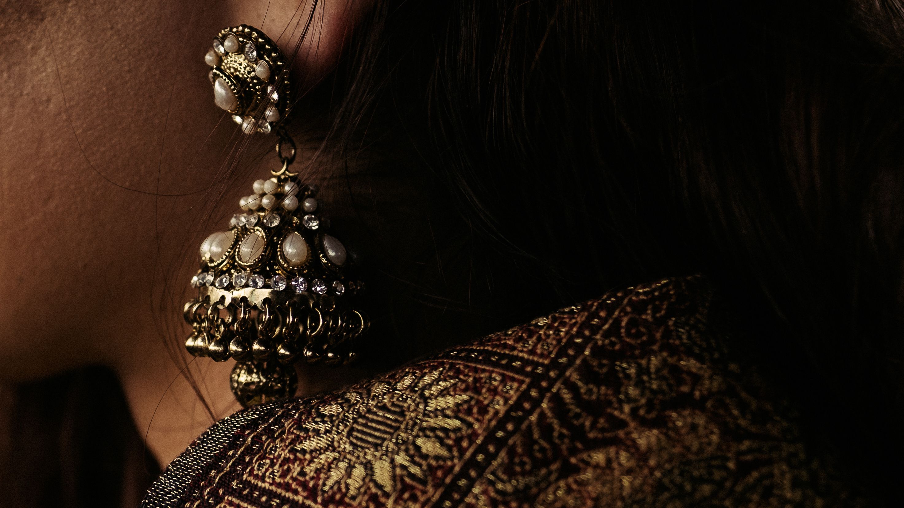 Indian Women Jewelry Brown