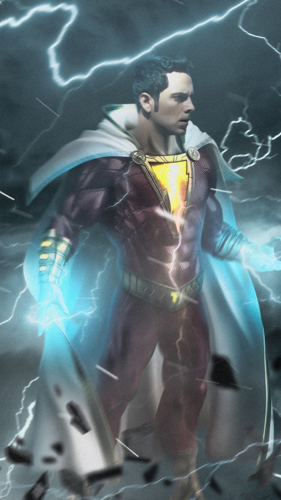 Shazam 4K Ultra HD, iPhone, Desktop HD Background / Wallpaper (1080p, 4k) (1080x1920) (2021)