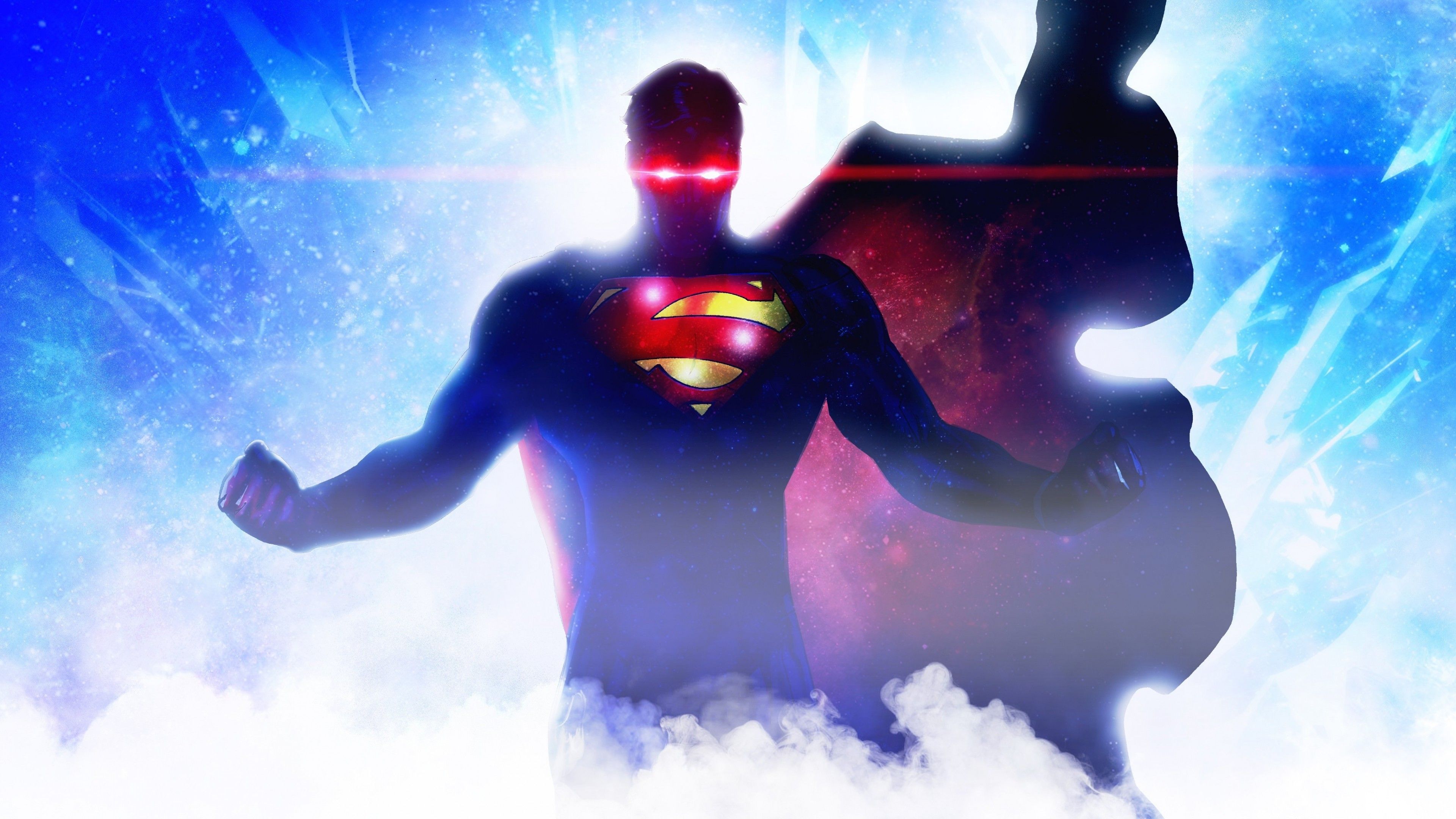 Download 3840x2160 Superman, Artwork, Red Eyes, Cape Wallpaper for UHD TV