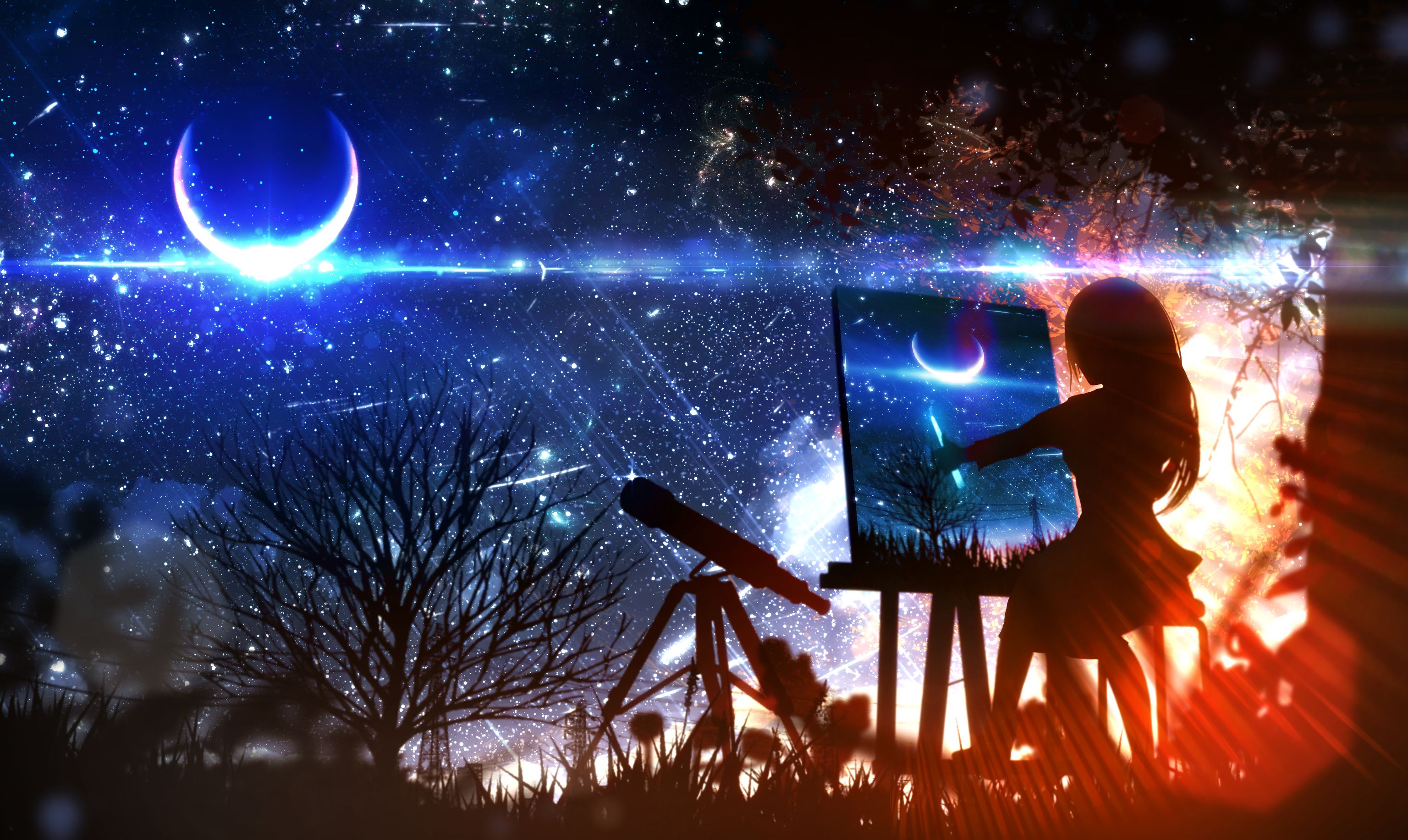 Women Night Sky Wallpapers - Wallpaper Cave