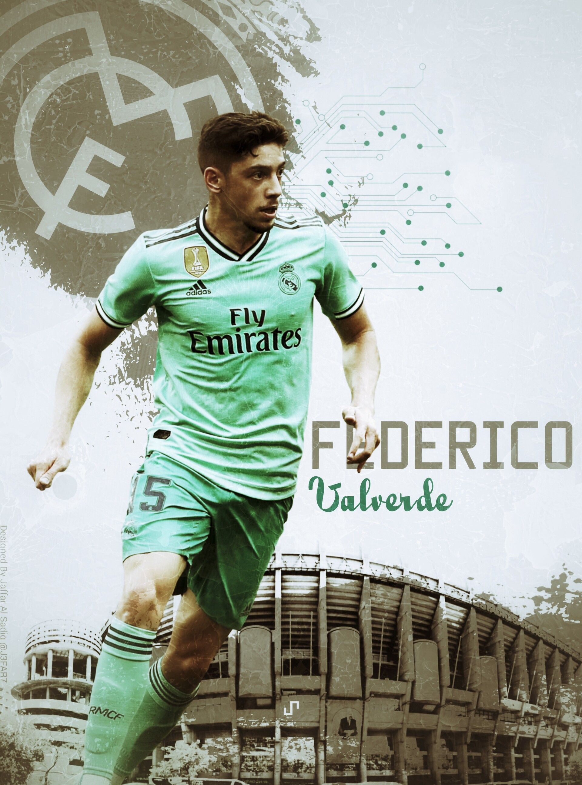 Federico Valverde Poster Cesar Jaffar. Real madrid football, Real madrid soccer, Real madrid wallpaper