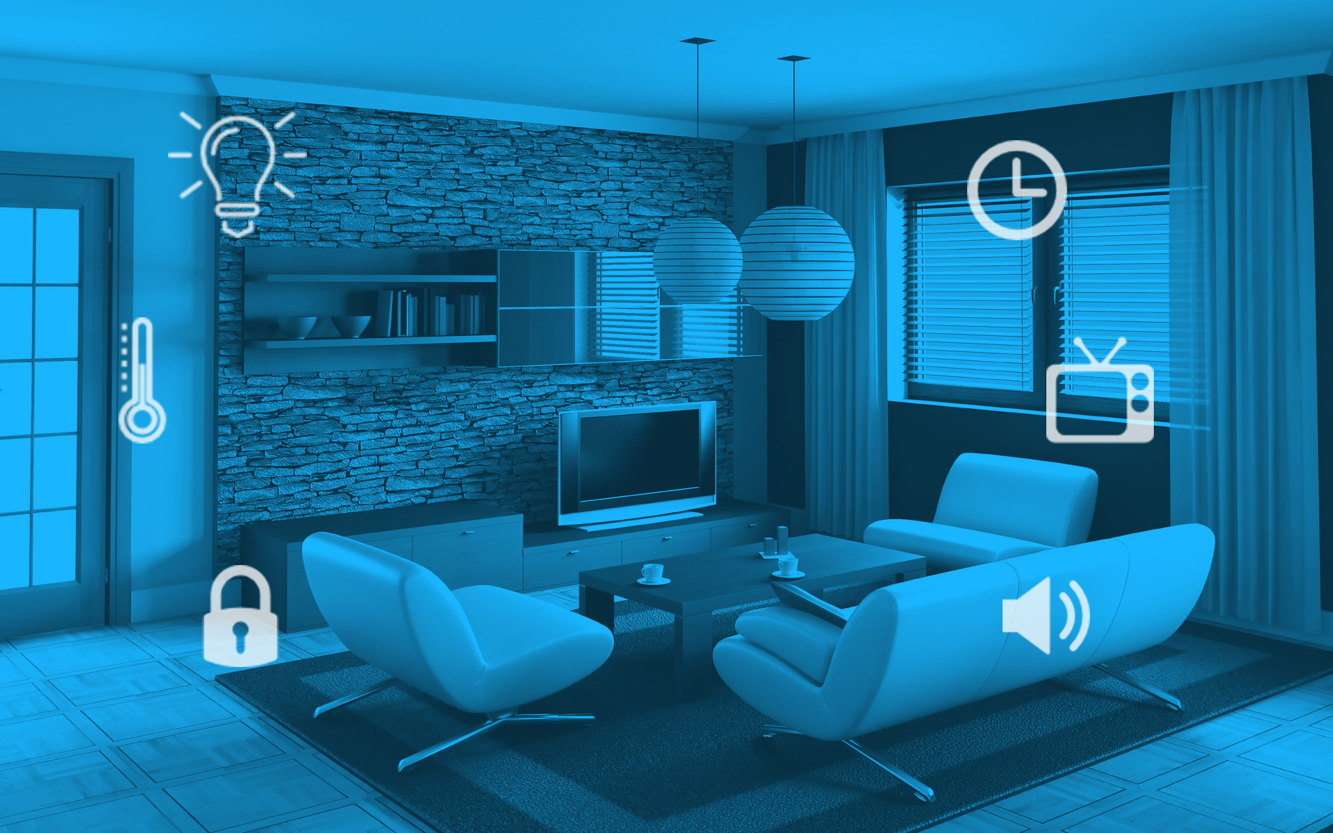 smart living room wallpaper