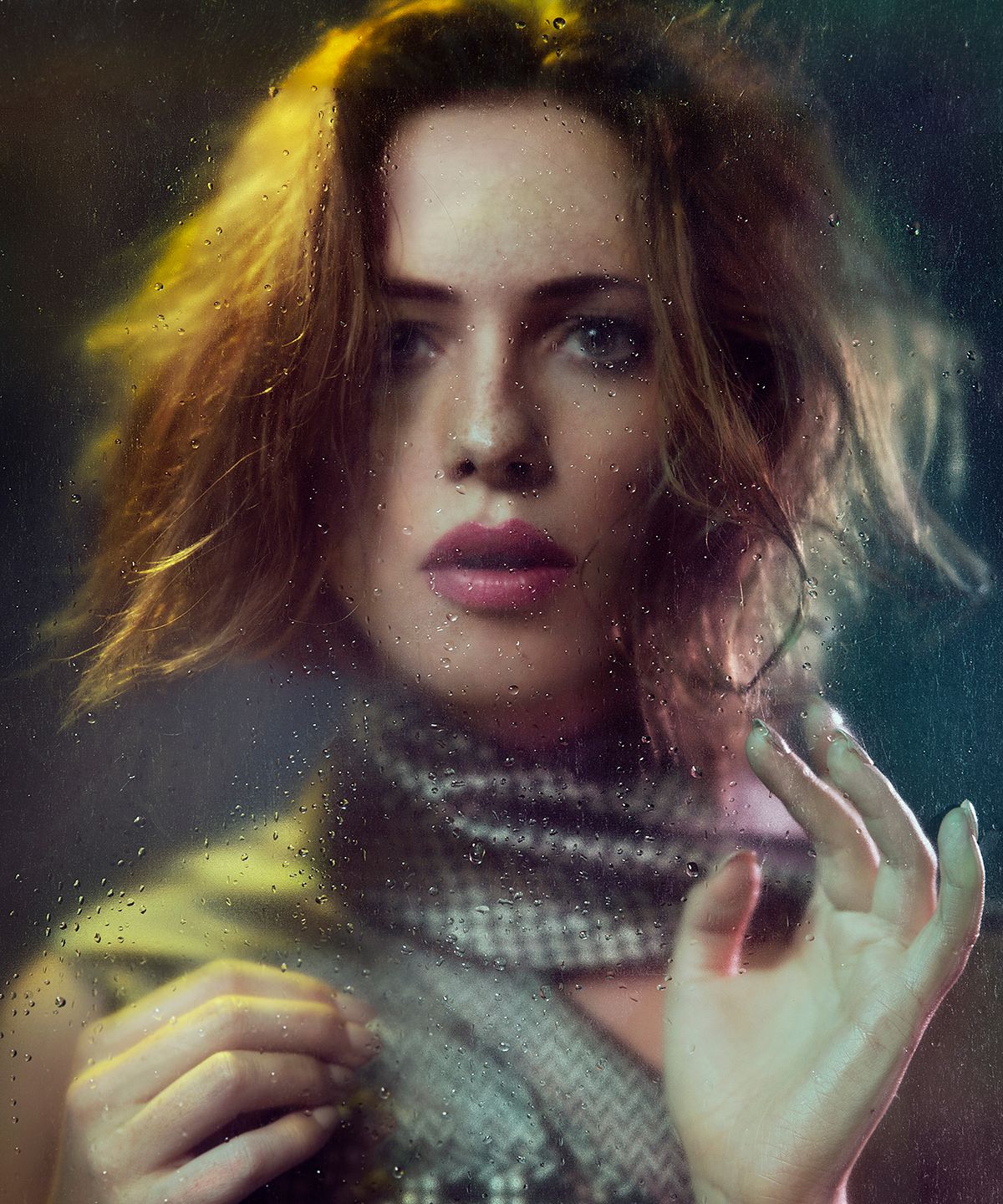 Wallpaper, Rebecca Hall, actress, brunette, women, short hair, glass, wet 1200x1440