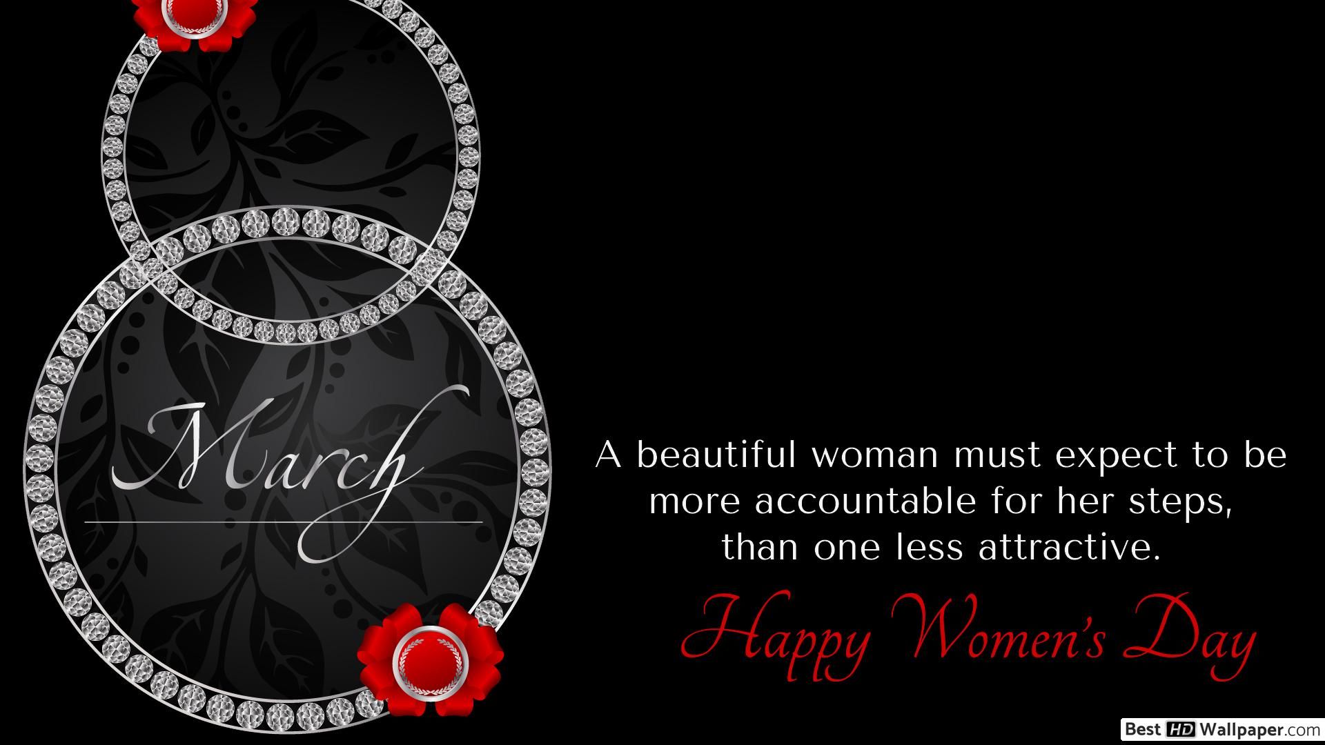 Happy Women's Day Diamond Wallpaper & Background Download