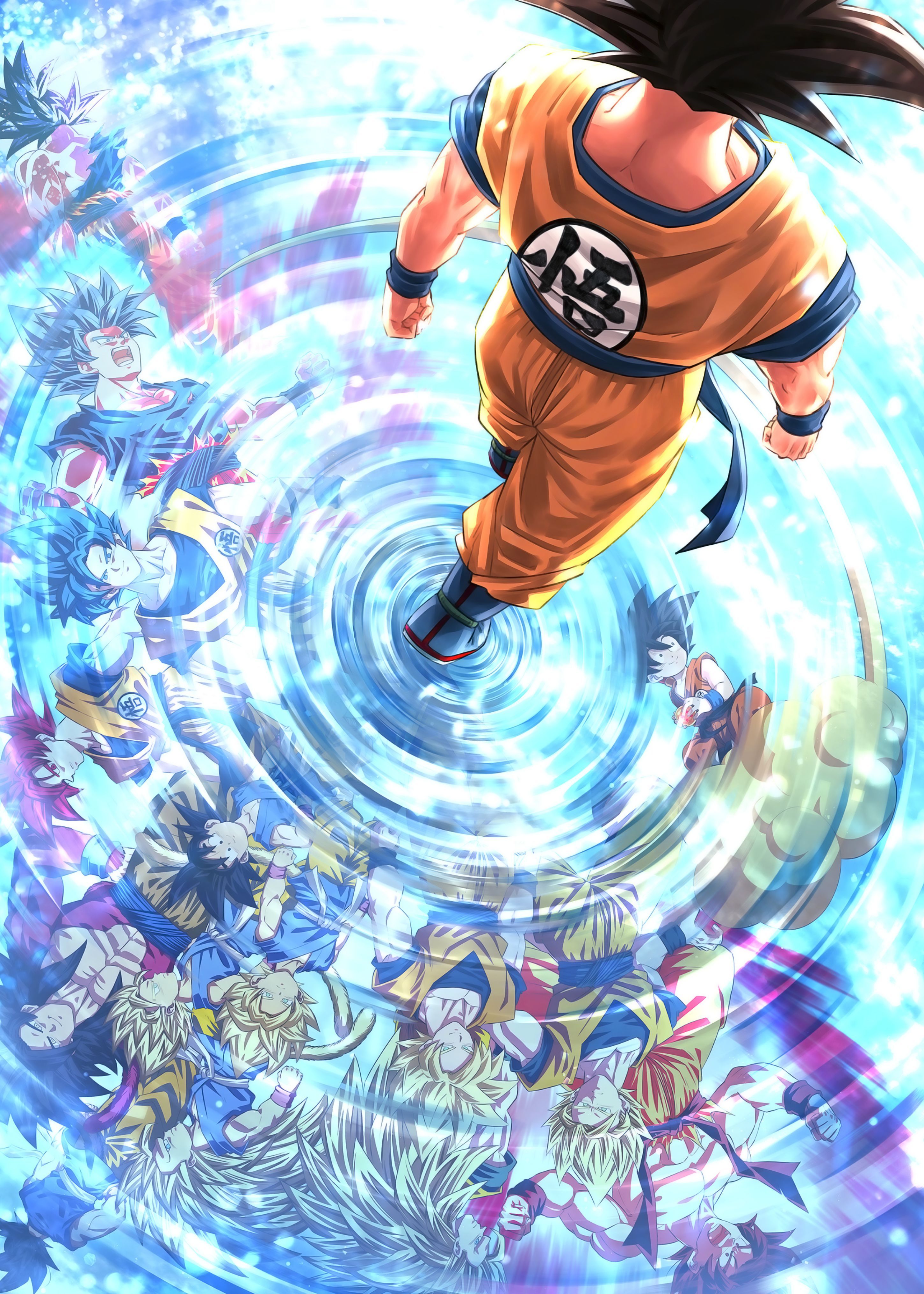 Goku Evolution Poster by terpres. Dragon ball gt, Dragones, Figuras de goku