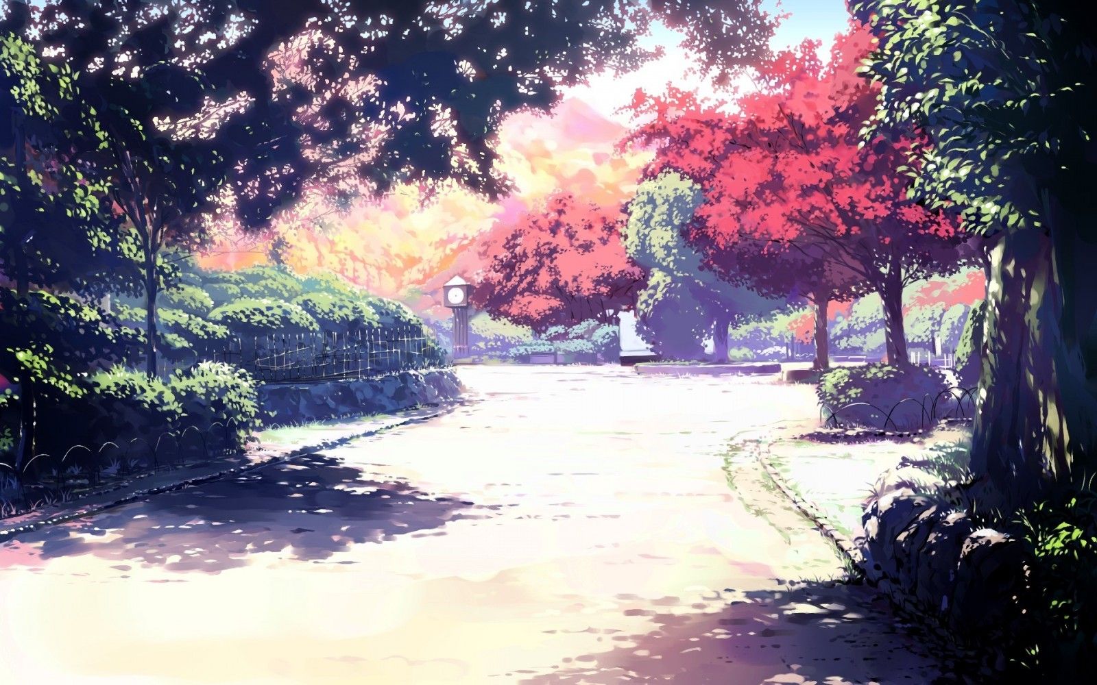 Wallpaper, sunlight, landscape, anime, water, nature, reflection, grass, sky, winter, Spirited Away, branch, evening, morning, river, spring, Bank, tree, autumn, leaf, plant, watercourse, 1920x1200 px, bayou, computer wallpaper, phenomenon 1920x1200