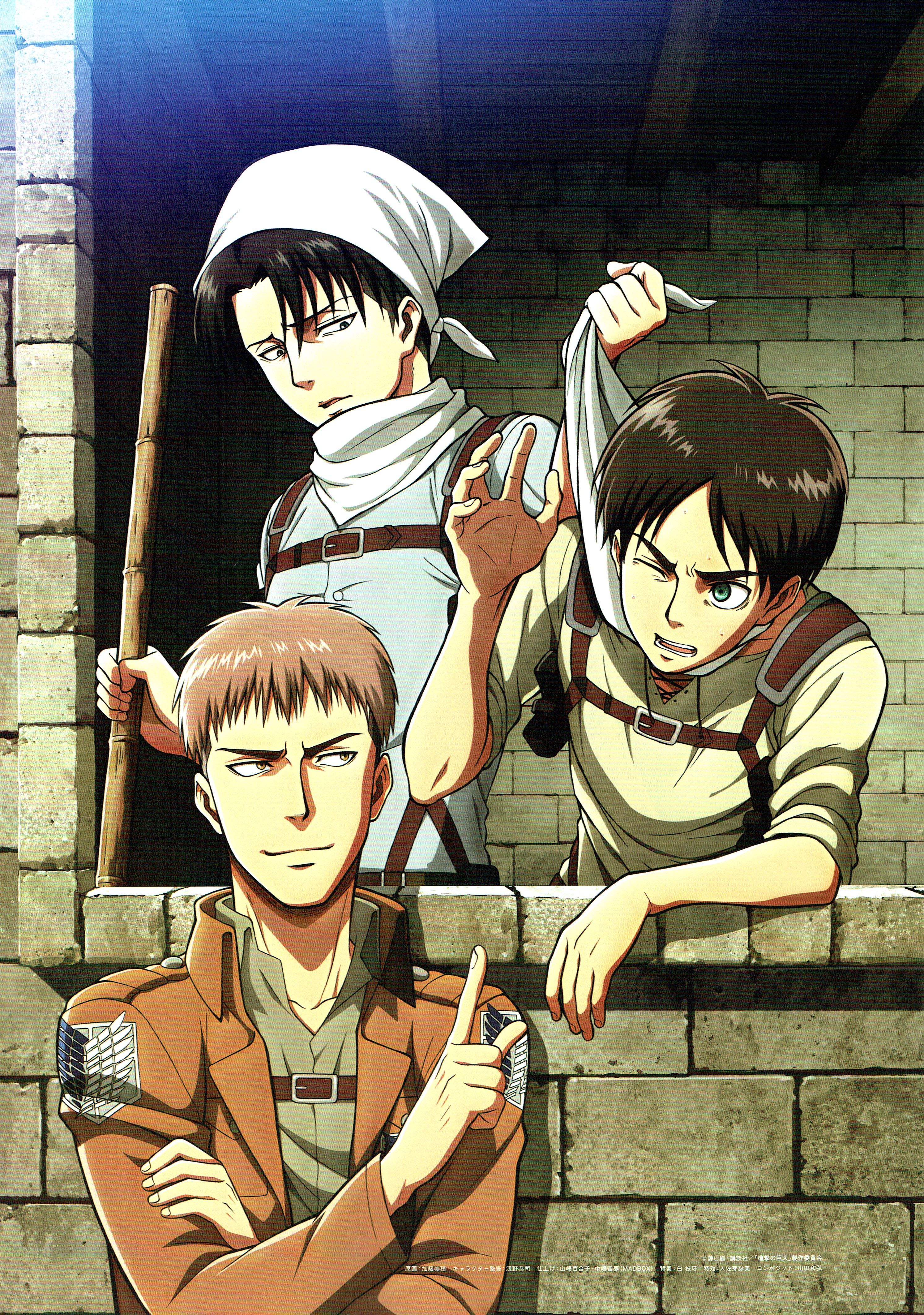 Rivaille, Eren and Jean. Attack on titan jean, Attack on titan, Attack on titan anime