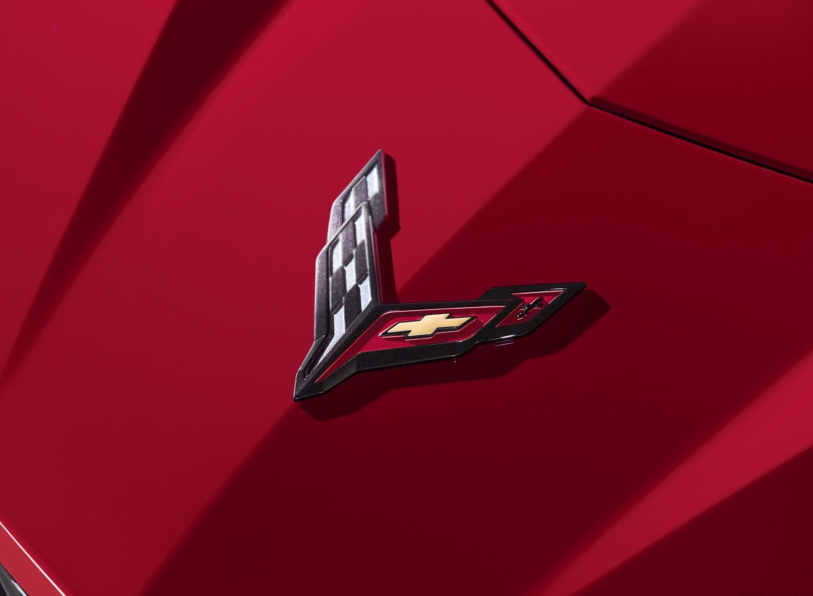 Chevrolet Corvette C8 Stingray Badge Wallpaper