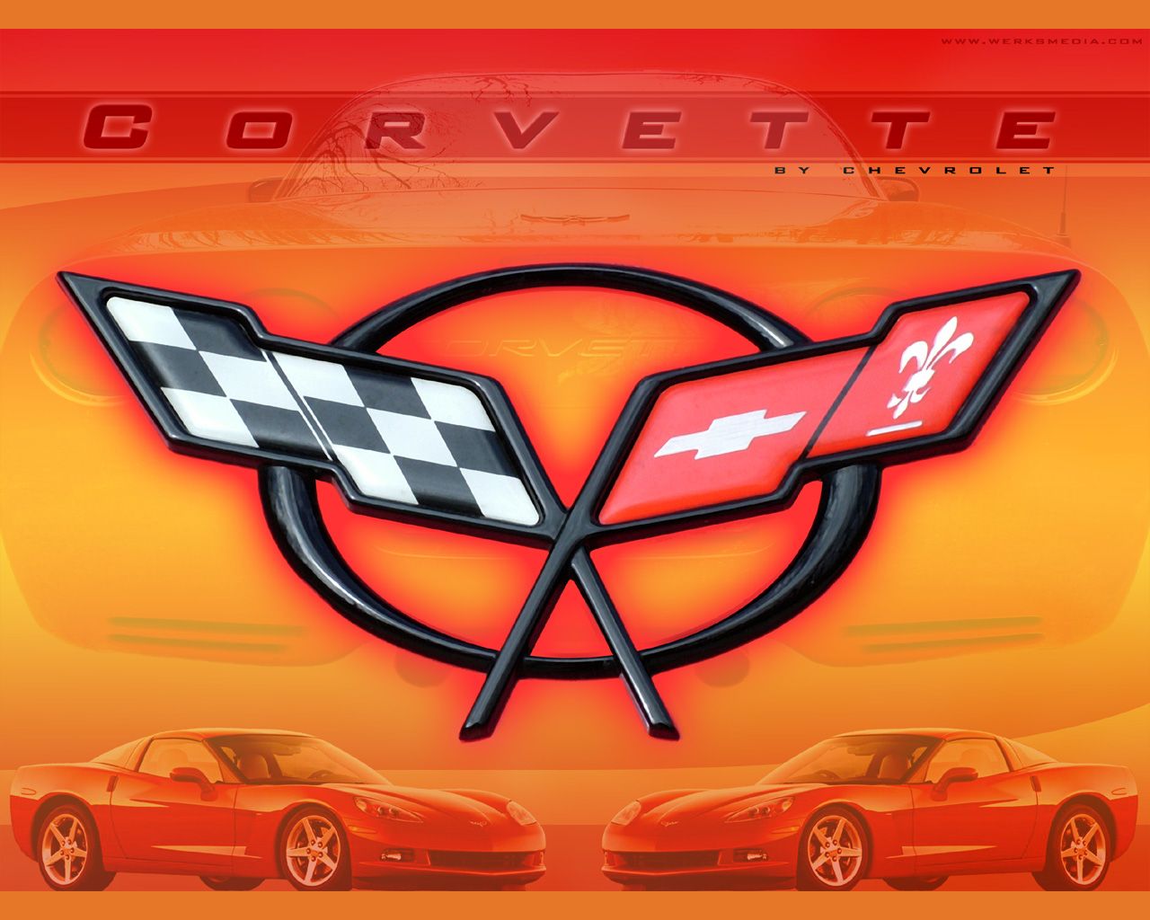Chevrolet Corvette Logo 4K Ultra HD Mobile Wallpaper