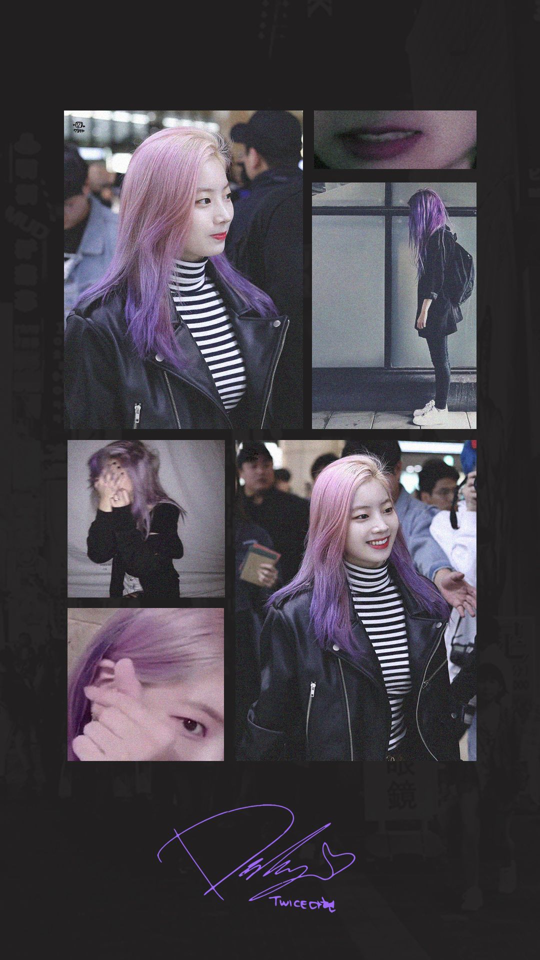 Dahyun in purple Aesthetic. I love this concept uwu! by yours truly #twice # aesthetic #twiceaeshetic #dahyun. Kpop wallpaper, Purple aesthetic, Kpop girl bands