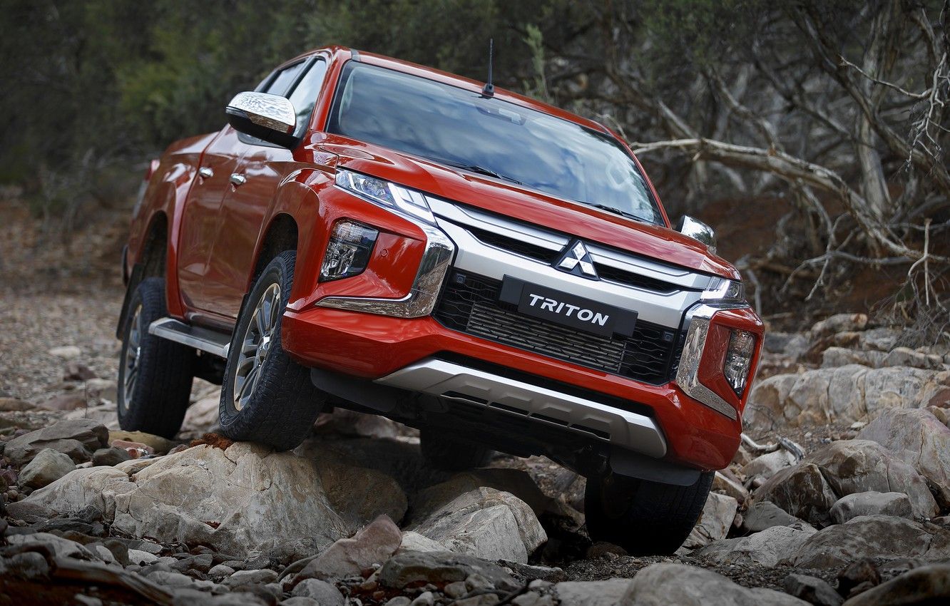 Wallpaper stones, branch, Mitsubishi, pickup, Double Cab, L200, Triton - for desktop, section mitsubishi
