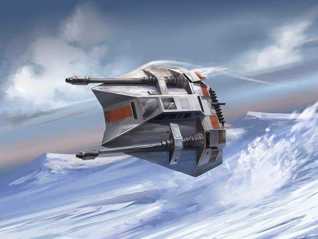 Snowspeeder in flight. Star wars, Star wars concept art, Star wars episodes