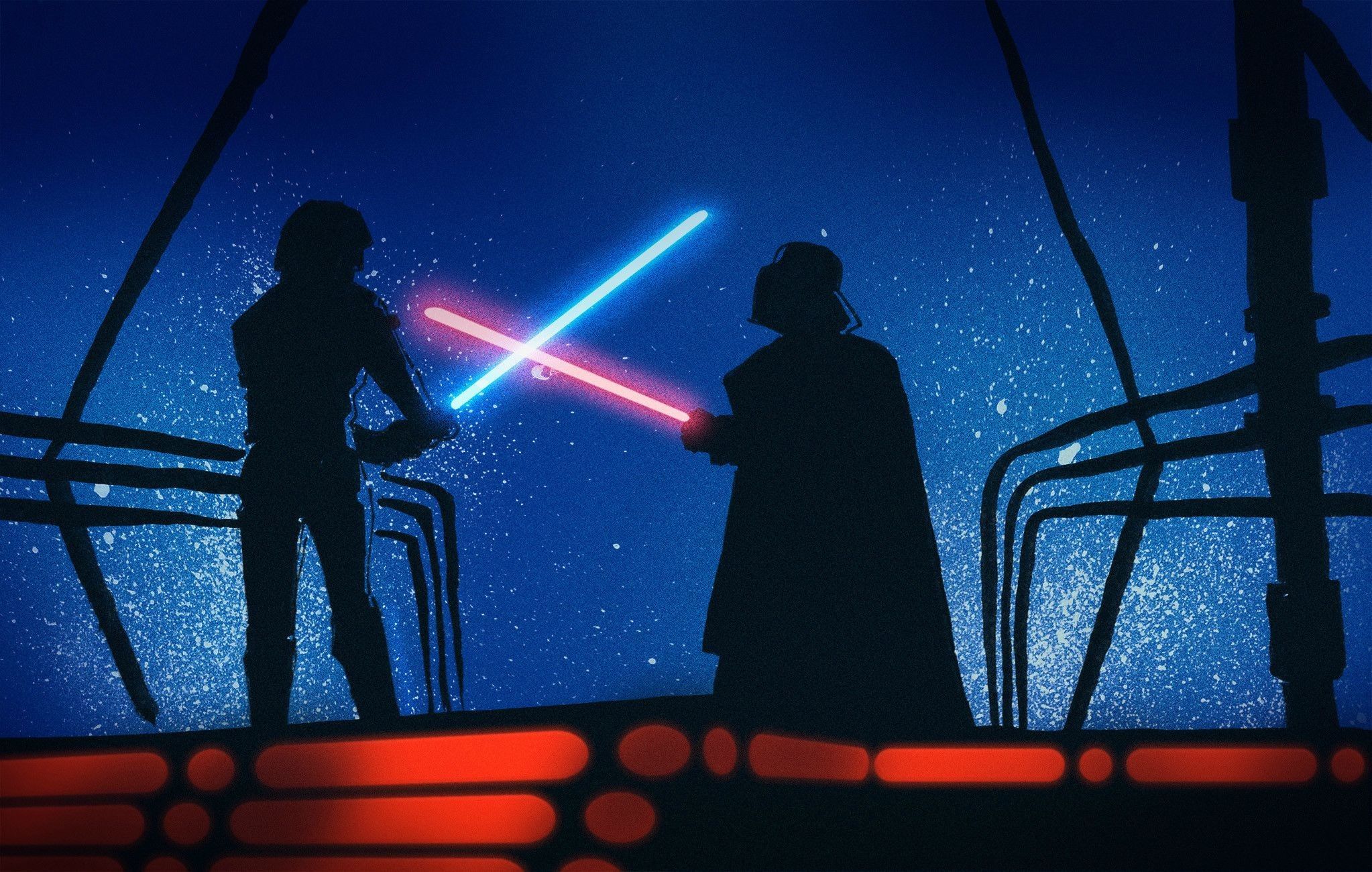 Star Wars Luke Skywalker Darth Vader Anakin Skywalker Star Wars Episode V The Empire Strikes Back Bl Wallpaper:2046x1300