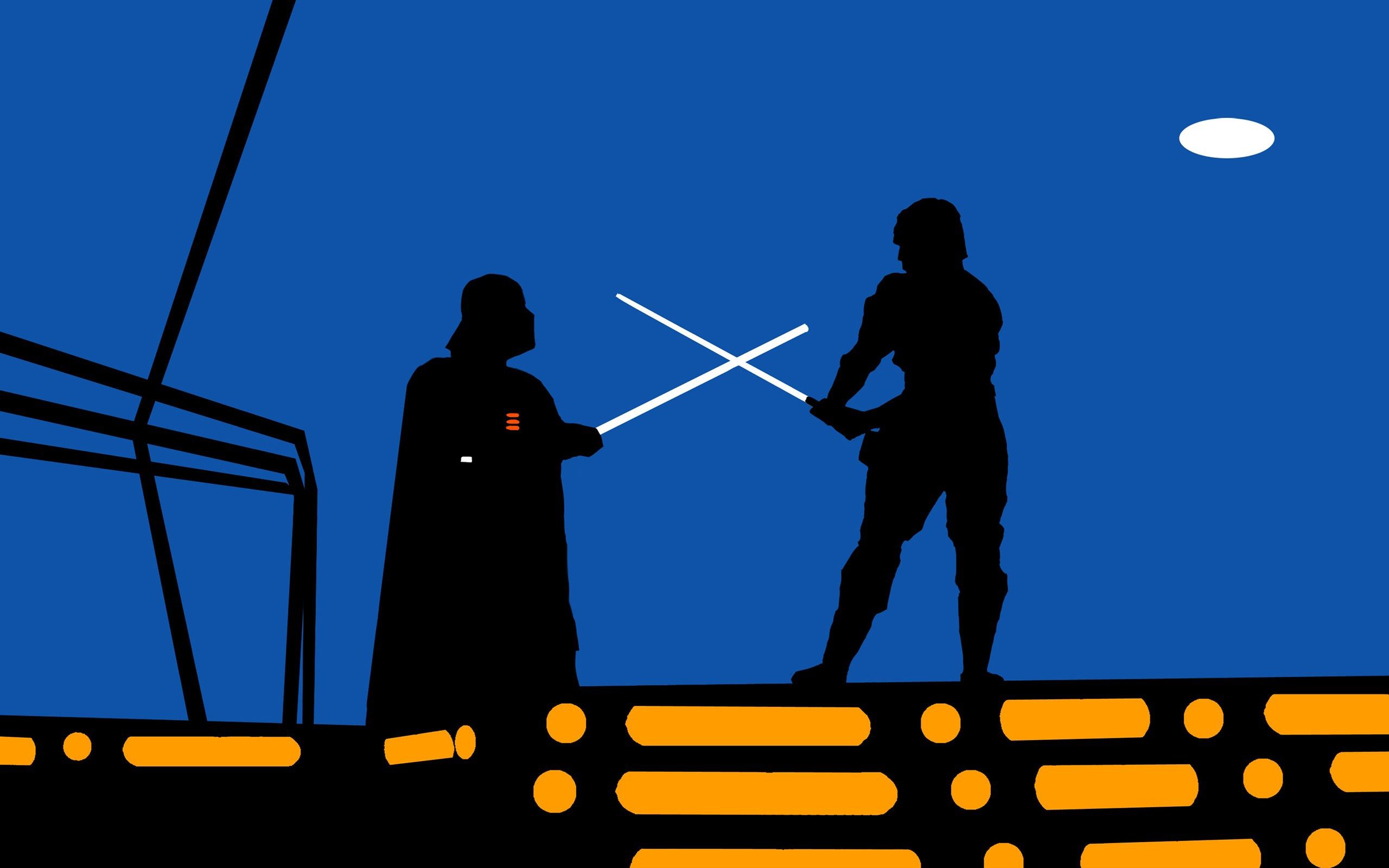 Luke Skywalker vs Darth Vader Wallpaper