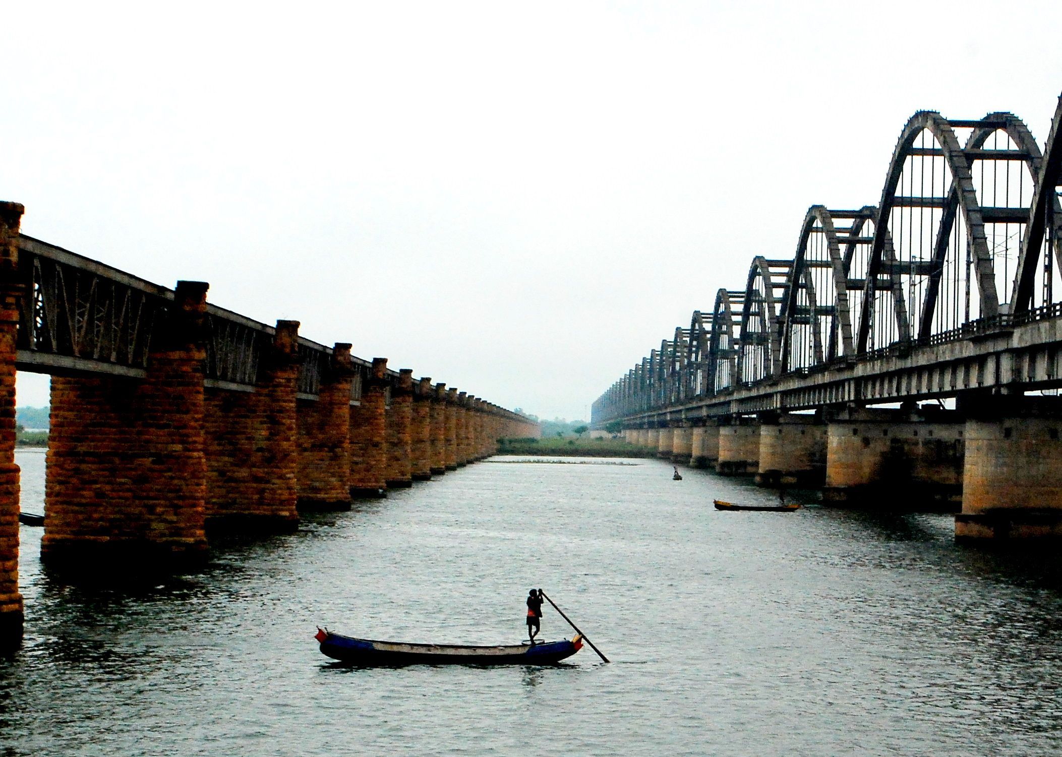 Godavari Bridge. Indian river, Godavari river, Beautiful sites