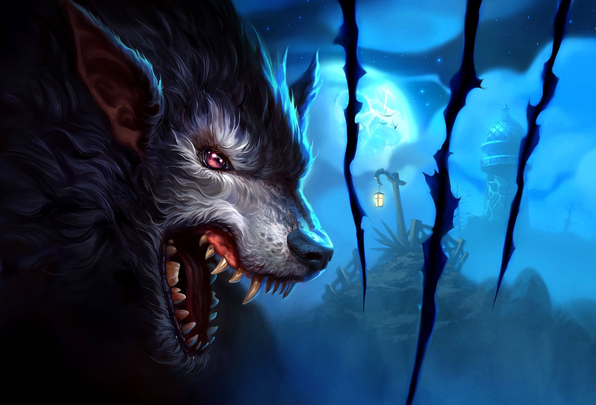 Wild Wolf Moon. Anime wolf girl, Anime wolf, Samurai artwork