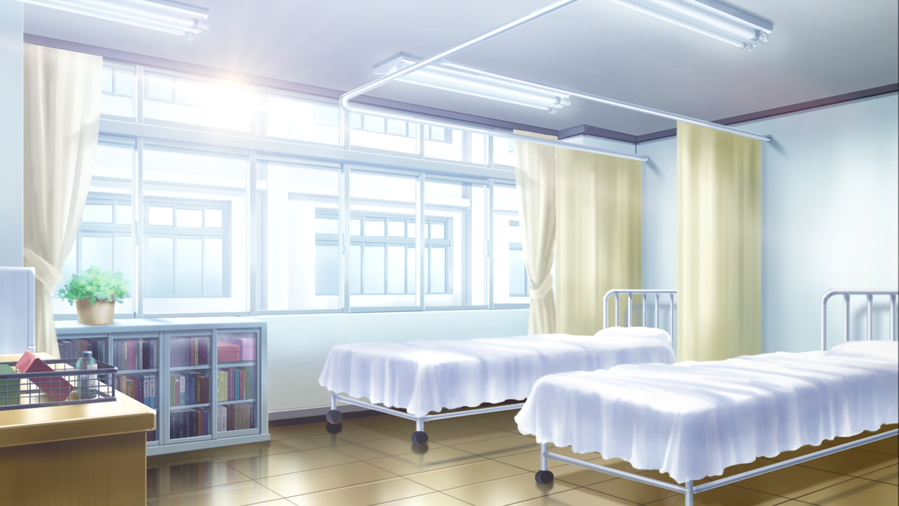 children's hospital: Hospital Bed Background Anime