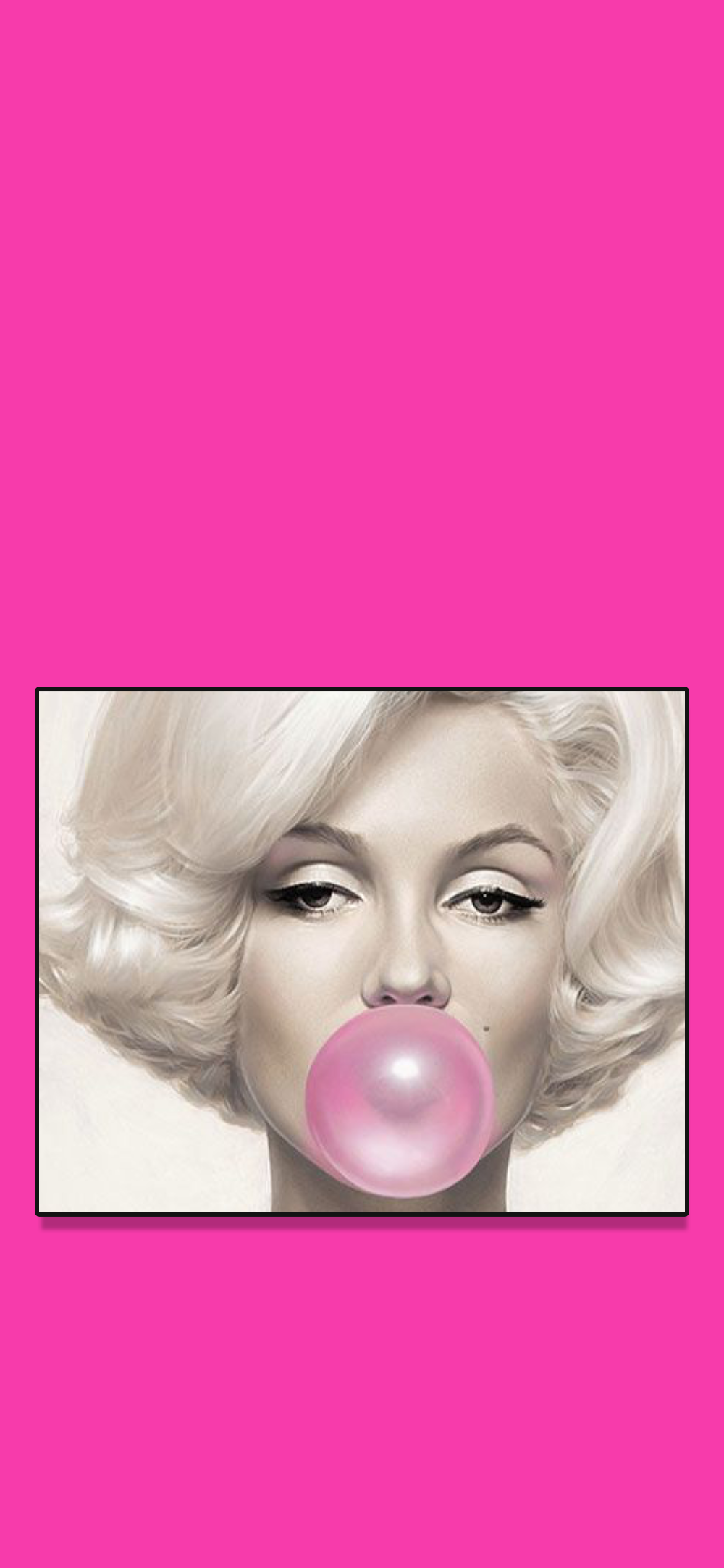 Wallpaper, Background, HD, iPhone, Android, Minimal, Marilyn Monroe, bubble gum, pink. Pink wallpaper iphone, Thank you wallpaper, Pink easter wallpaper